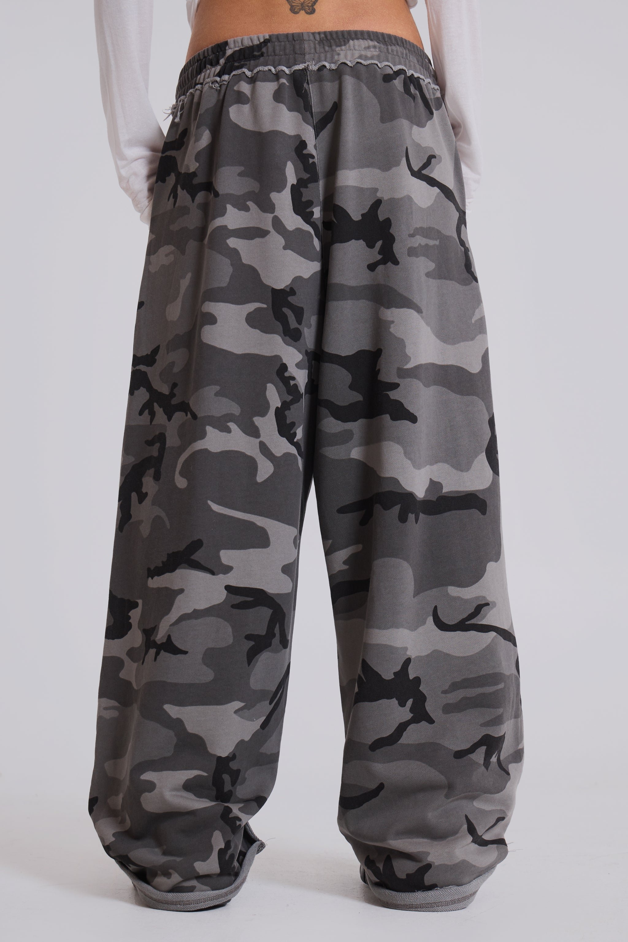 Black Baggy Camo Monster Joggers