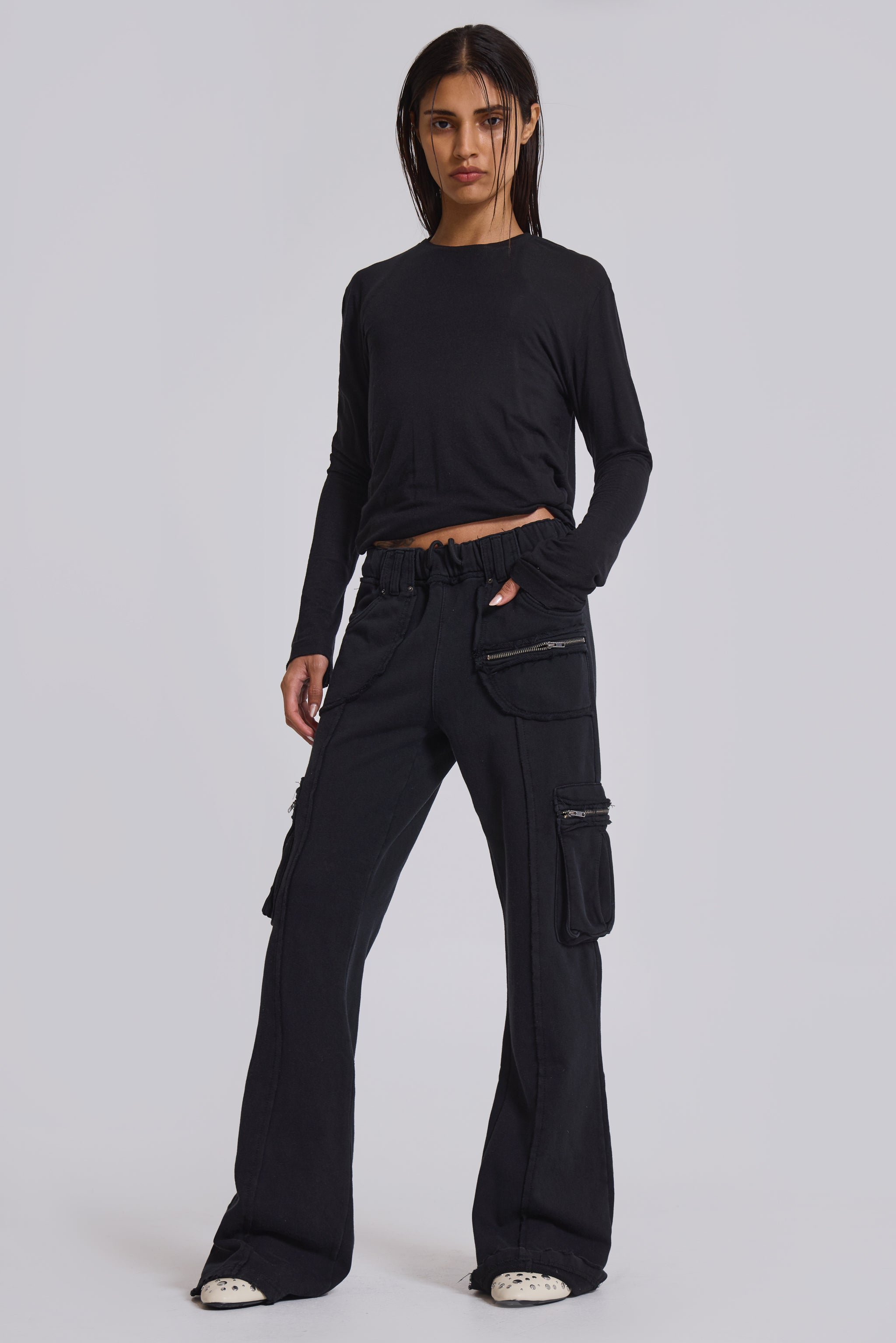 Black Shift Cargo Joggers