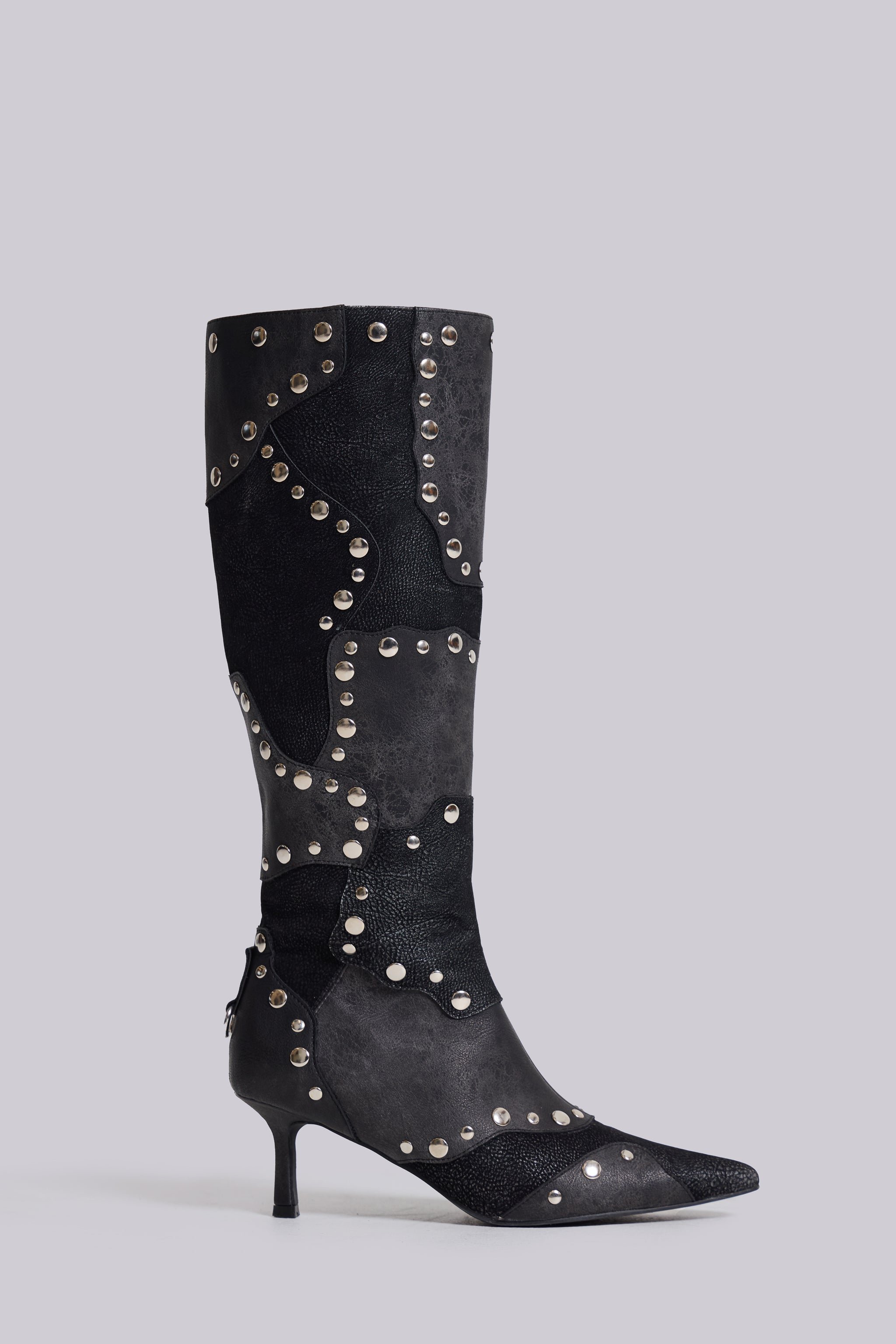 Shadow Studded Knee High Boot