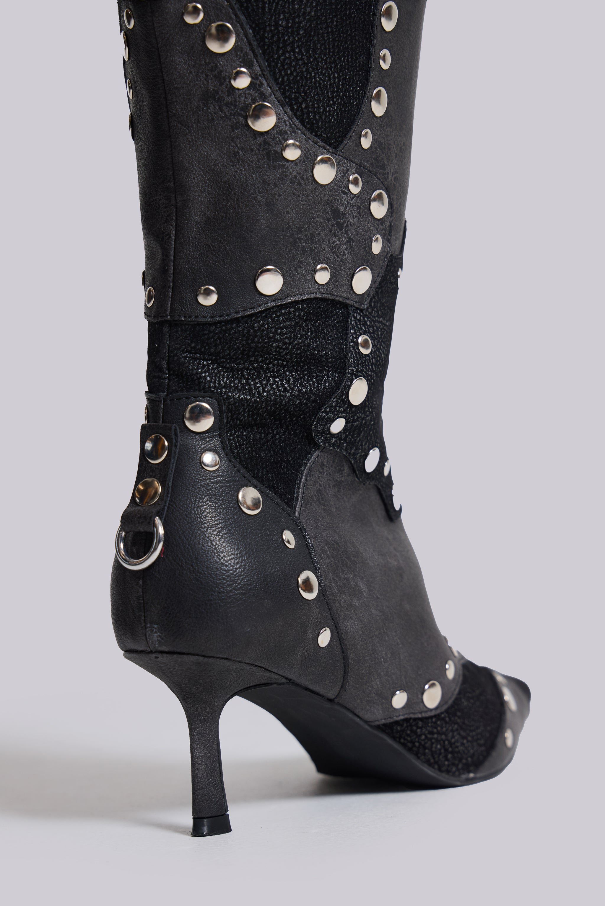 Shadow Studded Knee-High Boot