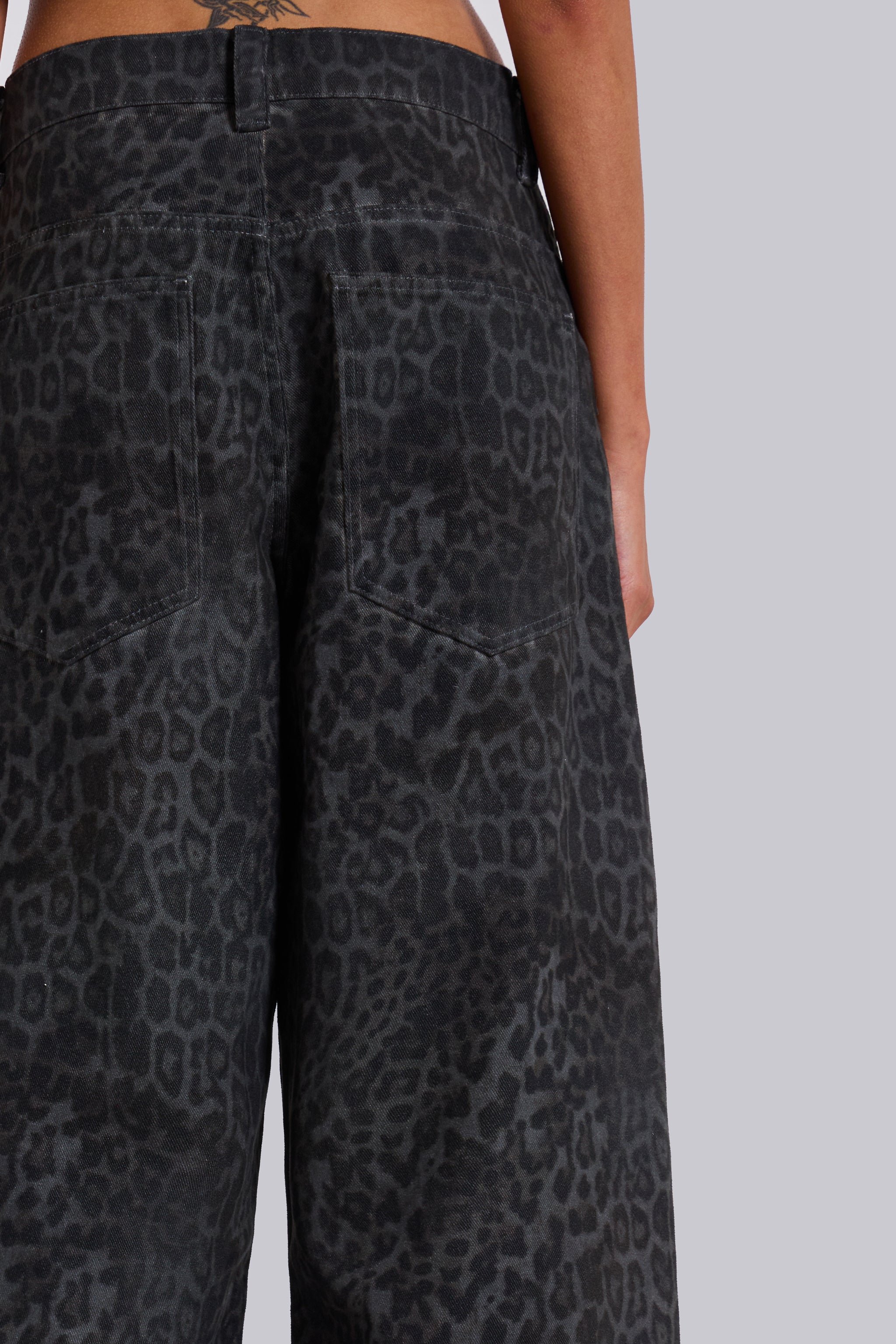 Charcoal Leopard Fade Colossus Jeans