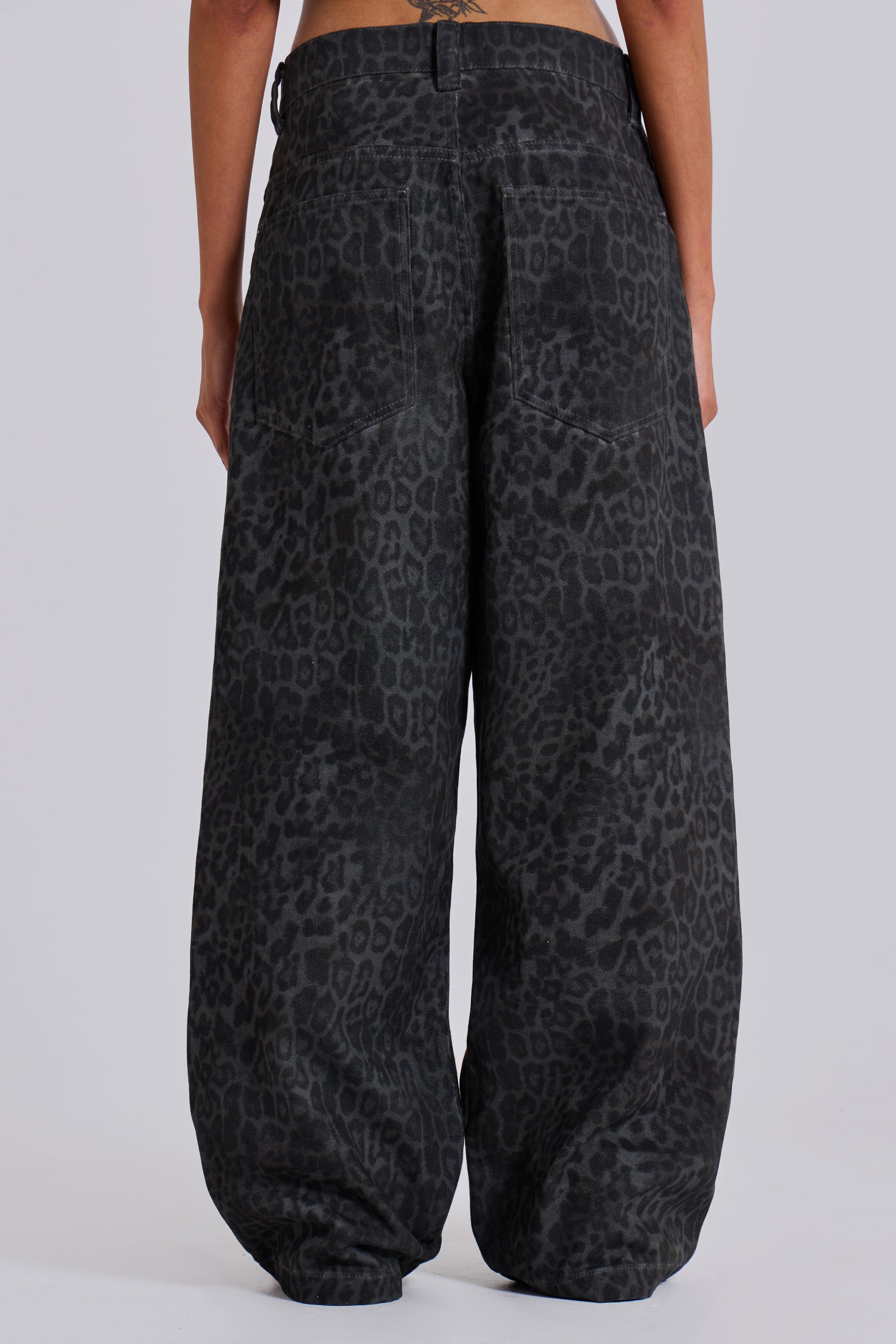 Charcoal Leopard Fade Colossus Jeans