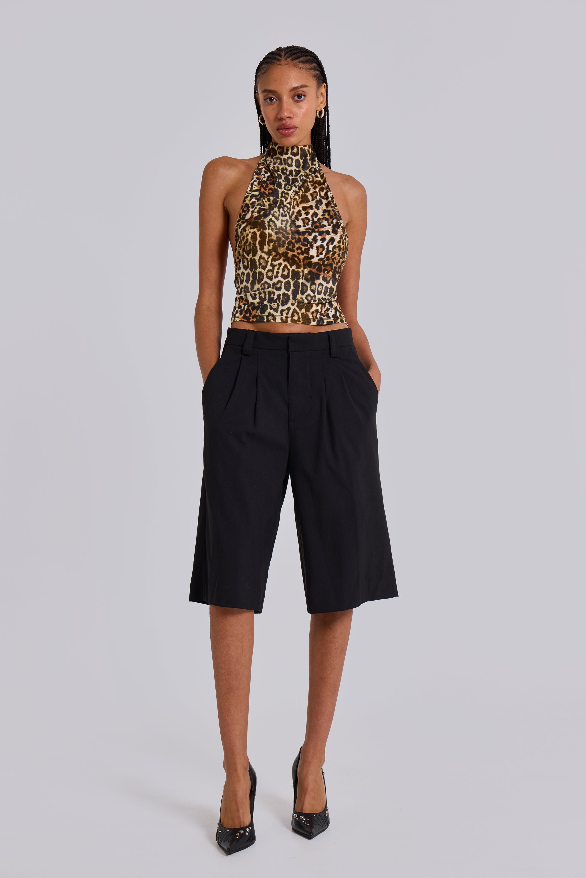 Leopard Zene Backless Top