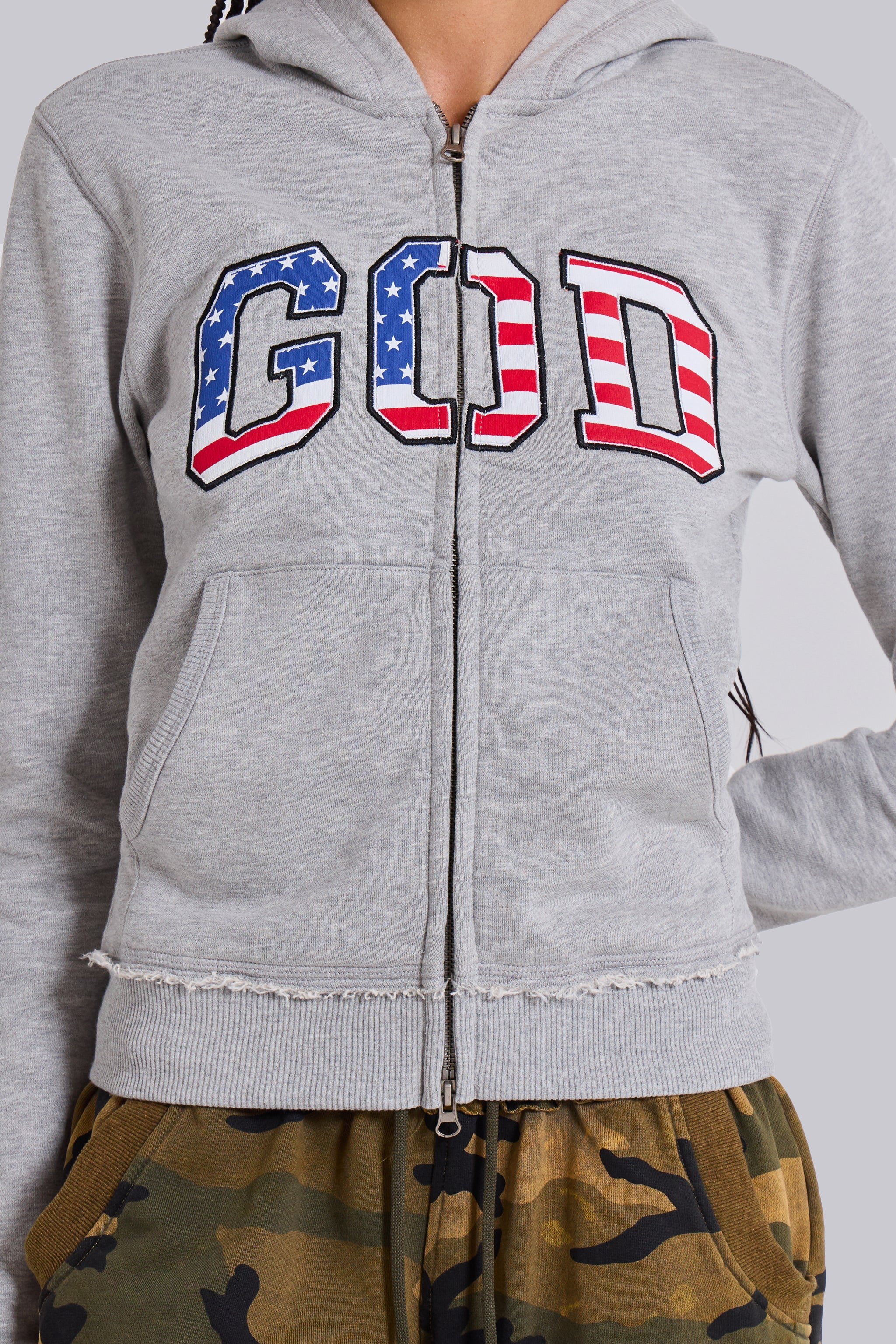 Grey Marl 'God' Mini Monster Hoodie