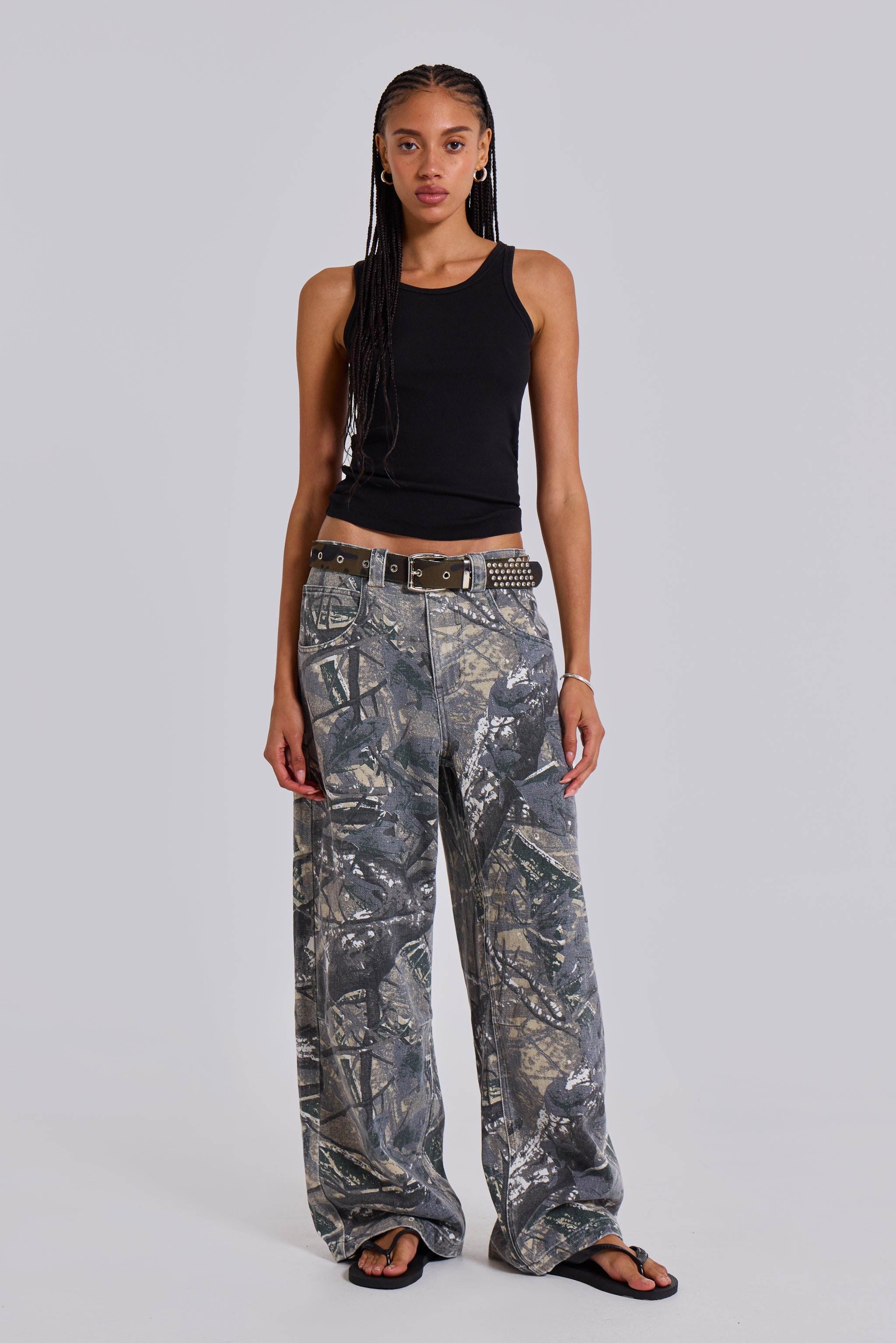 Forest Camo Colossus Jeans Womens Jaded London W24 Multi