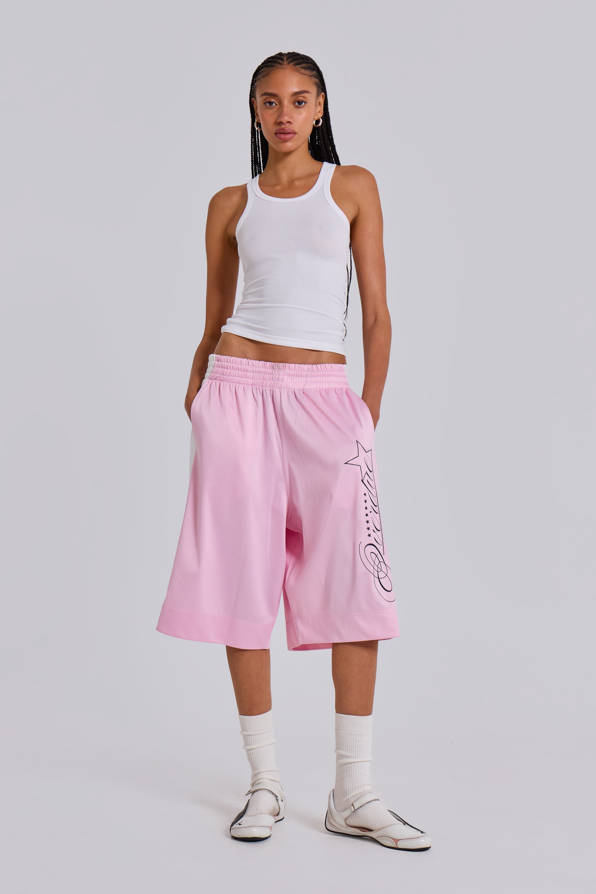 Pink Overdue Basketball Shorts