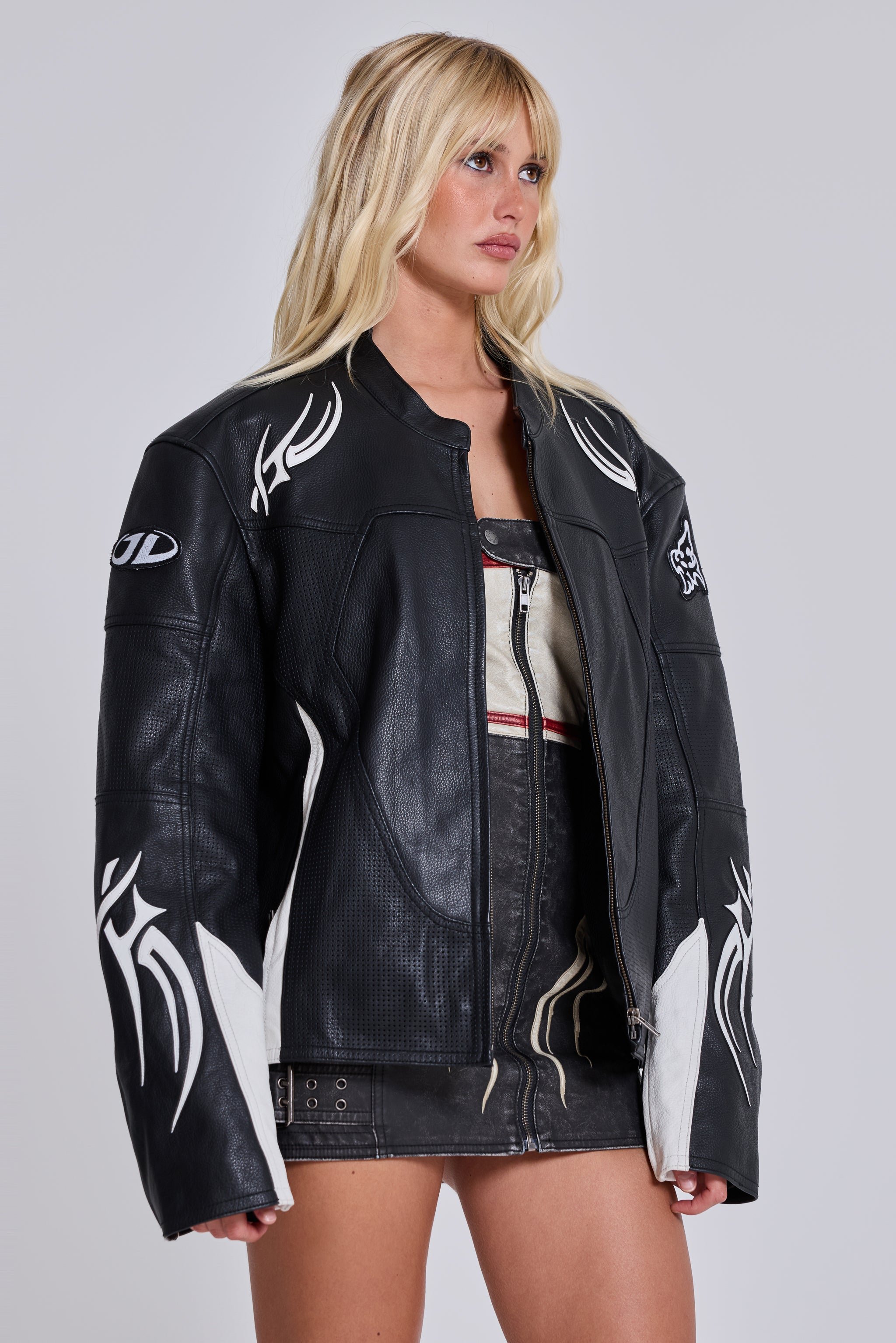 Judd leather biker jacket best sale