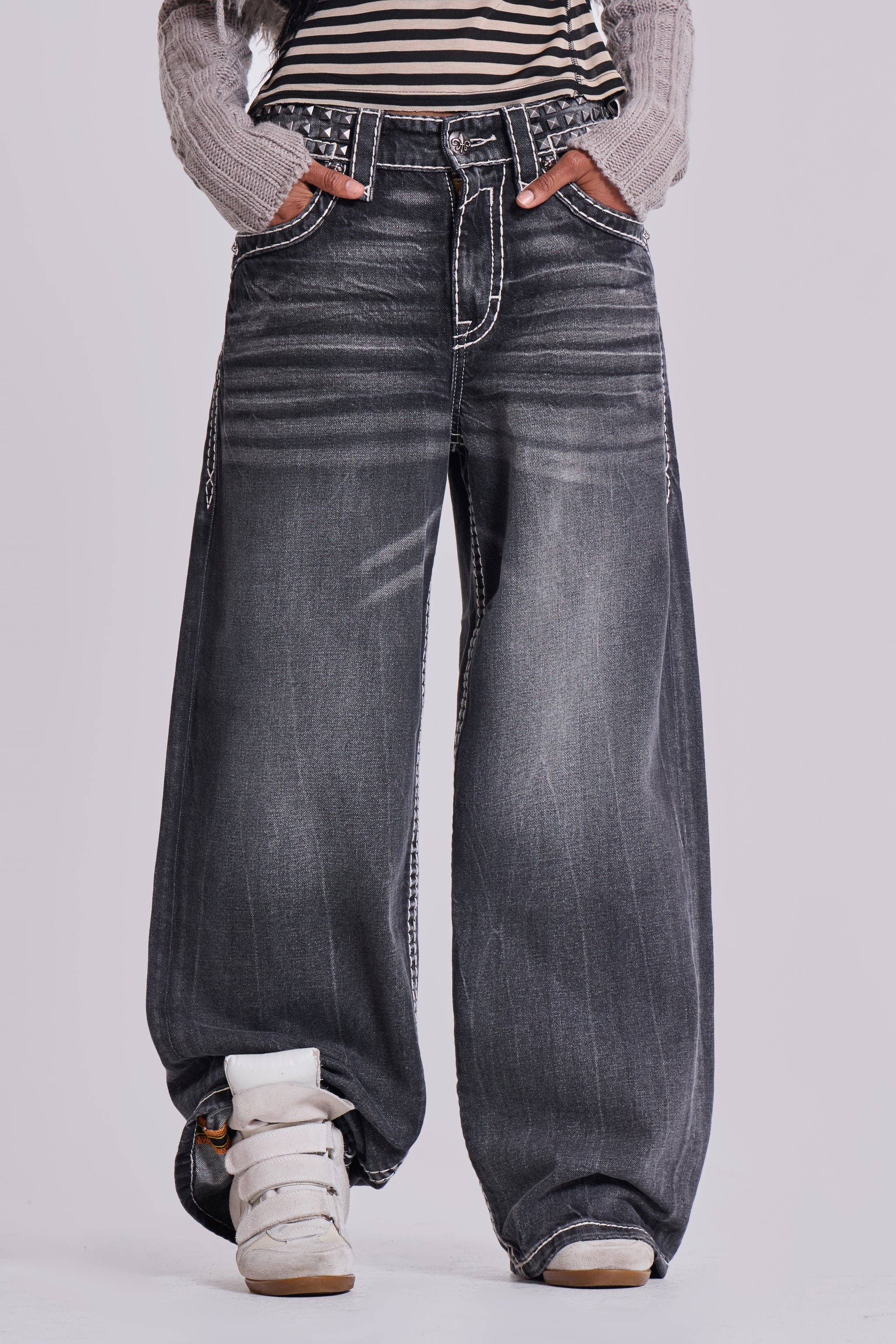 Rock Revival Axel Colossus Jeans in Washed Black