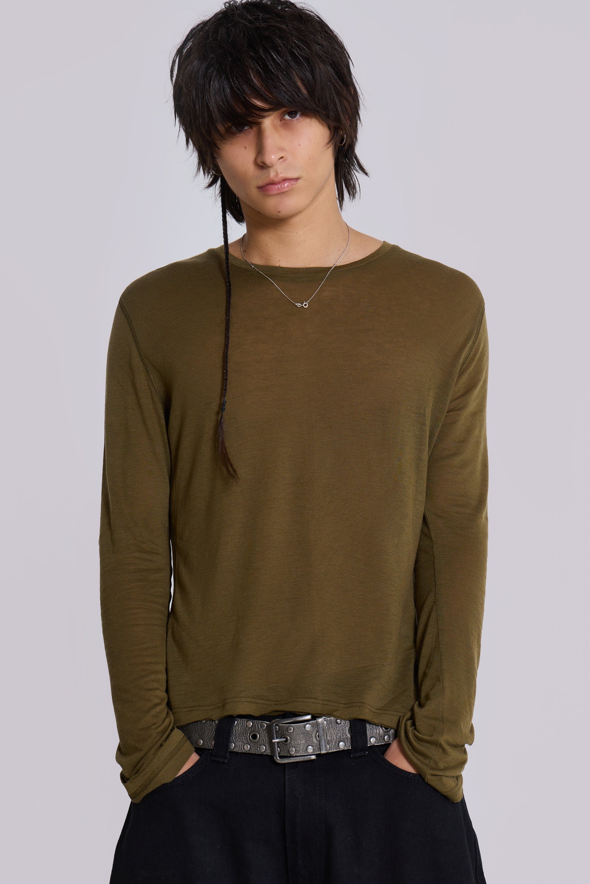 Khaki Mist Long Sleeve Top