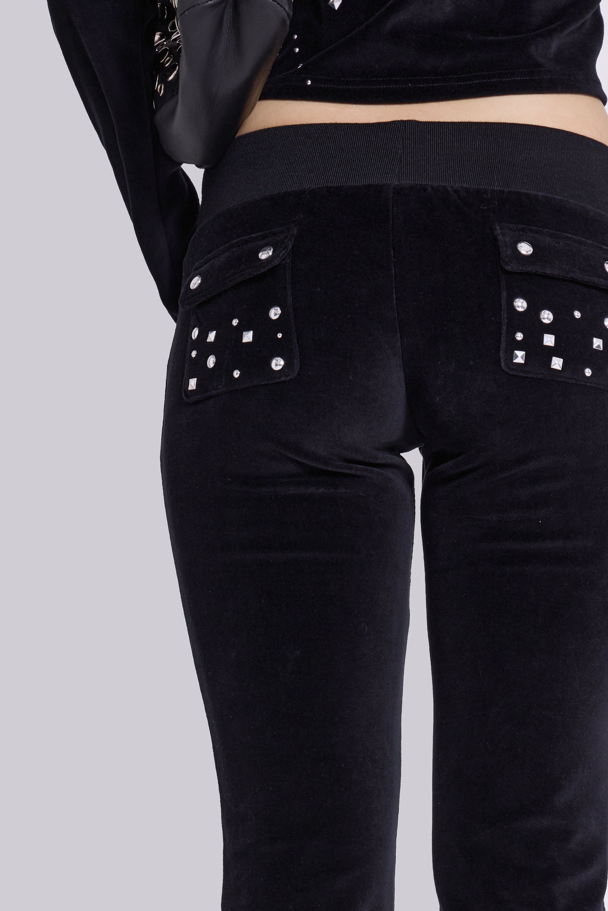 Superset Studded Velour Bootcut Trousers