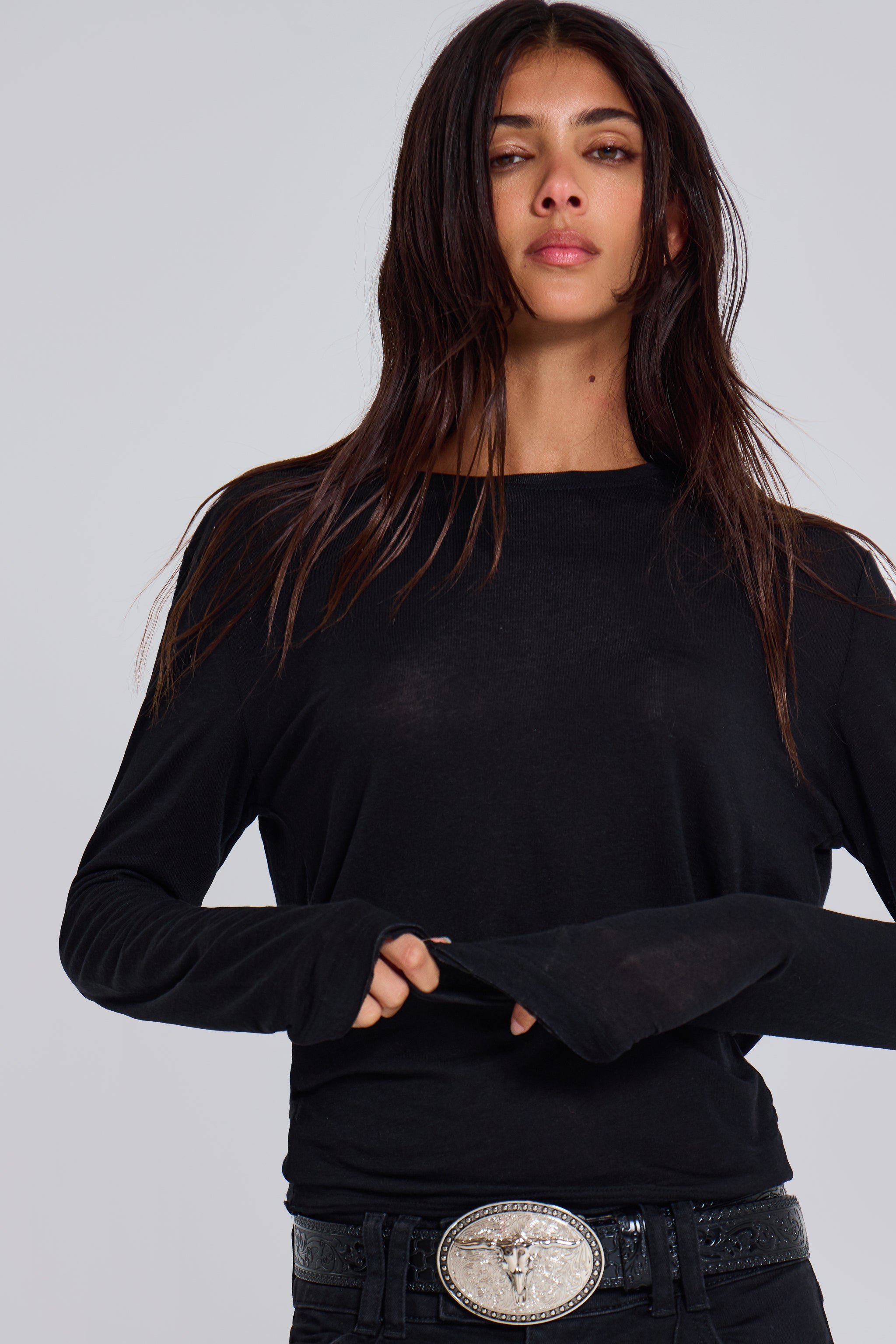 Black Mist Long Sleeve Top