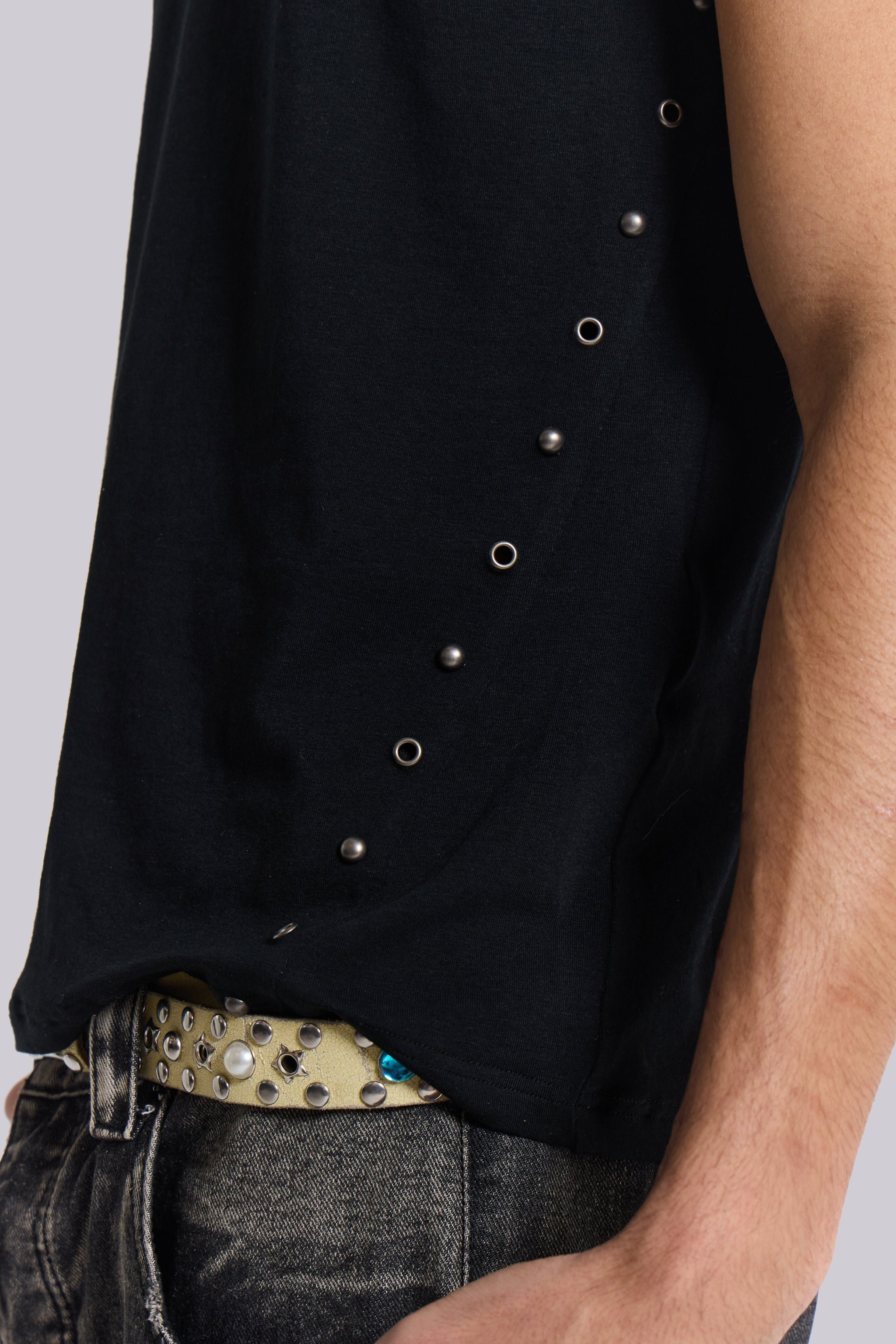 Studded Black Mist Tee