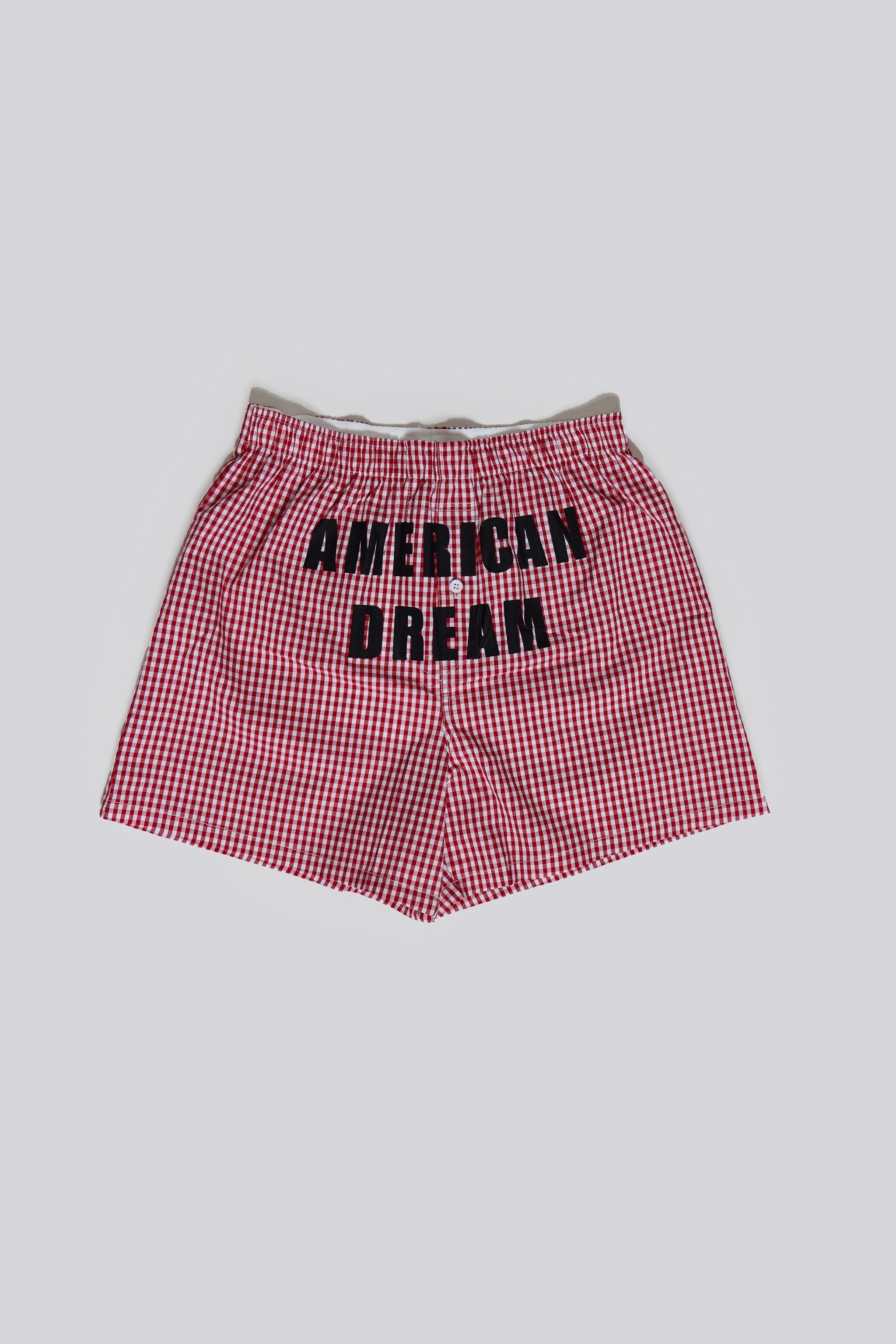 Red Gingham Printed Boxers