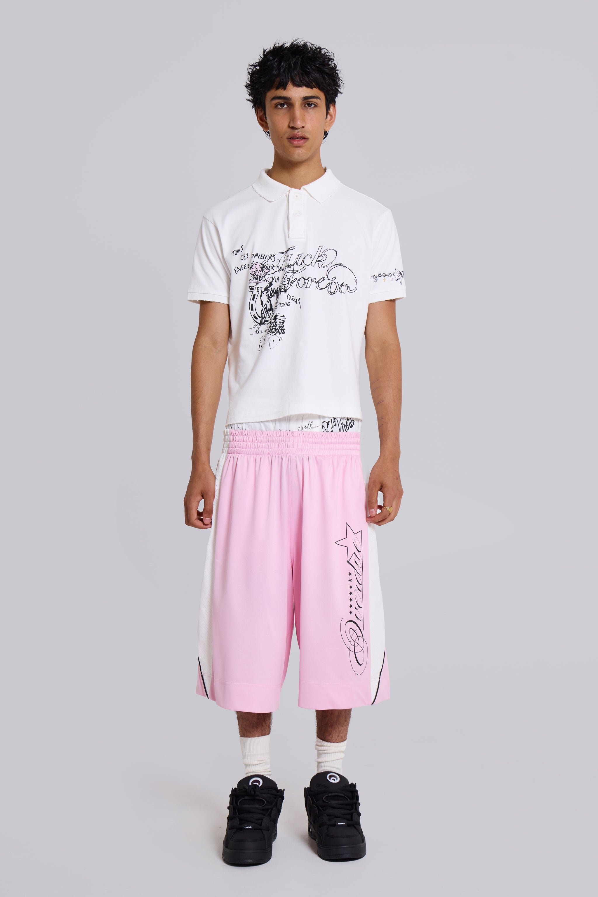 Pink Overdue Basketball Shorts