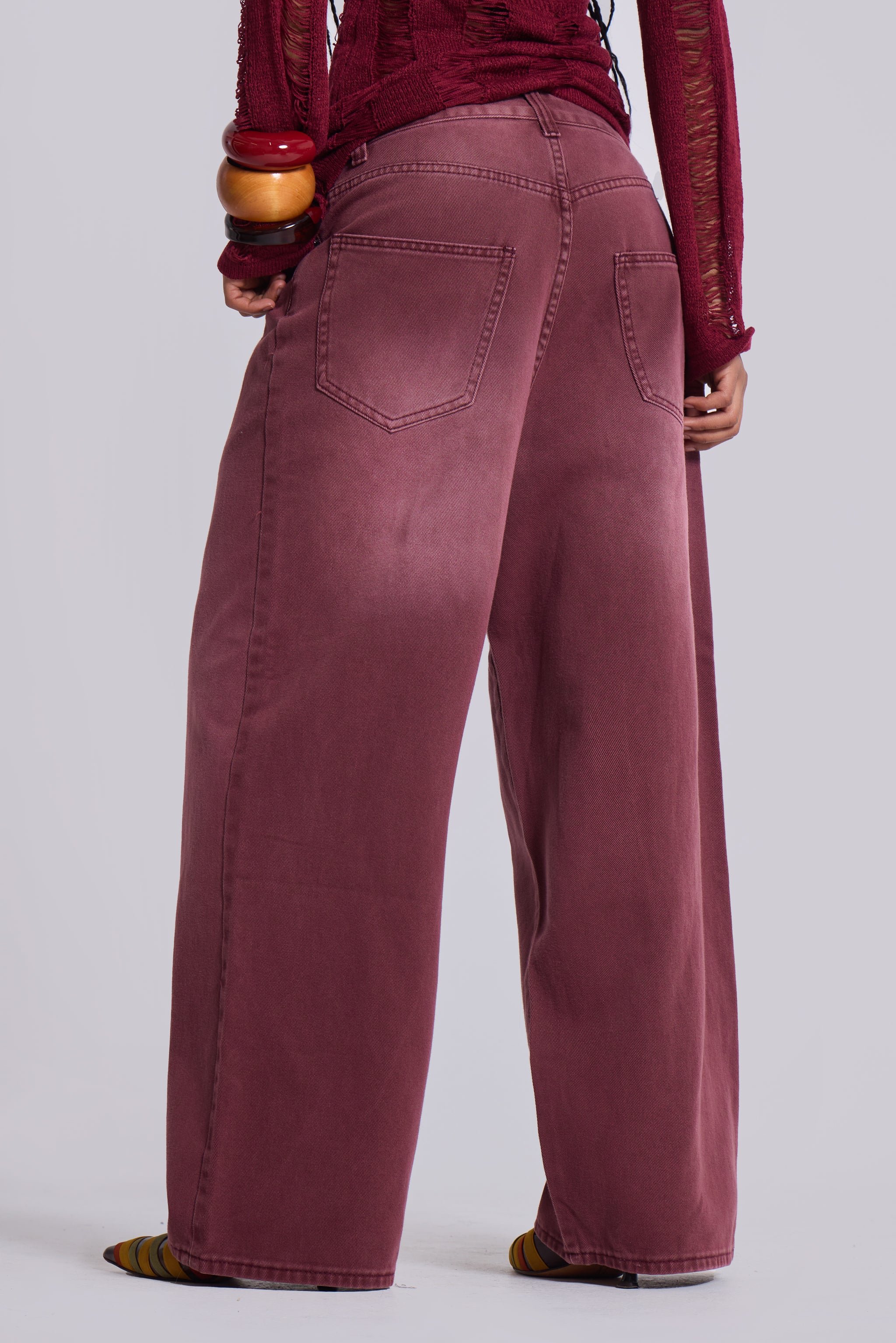 Burgundy Washed XL Colossus Jeans