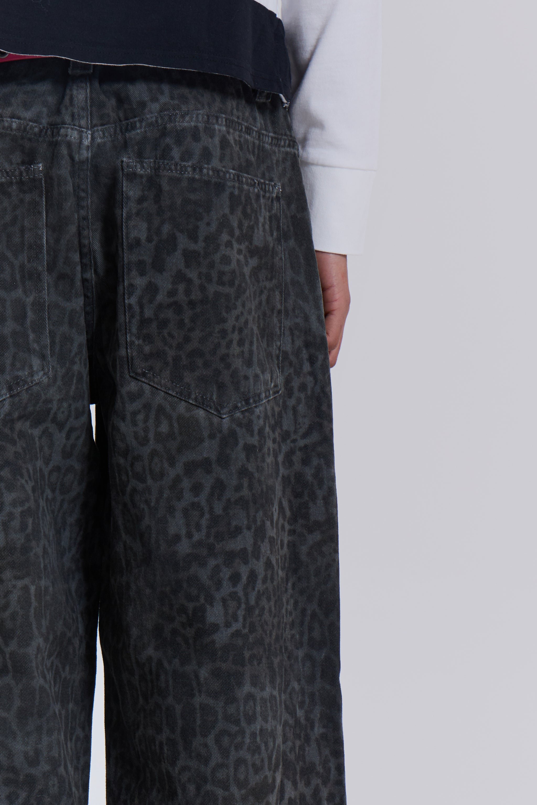 Charcoal Leopard Fade Colossus Jeans