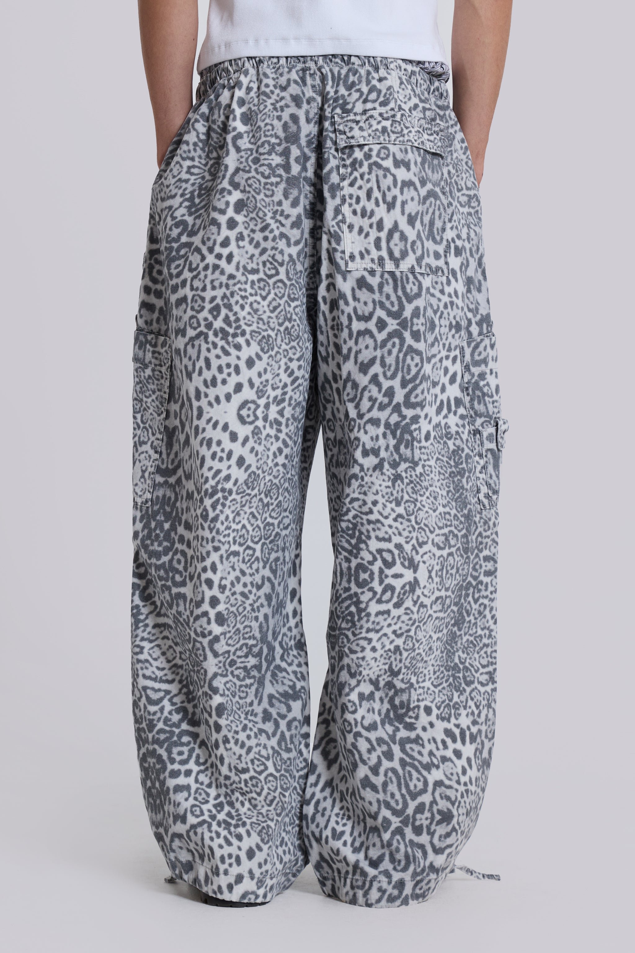 Snow Leopard Parachute Pants
