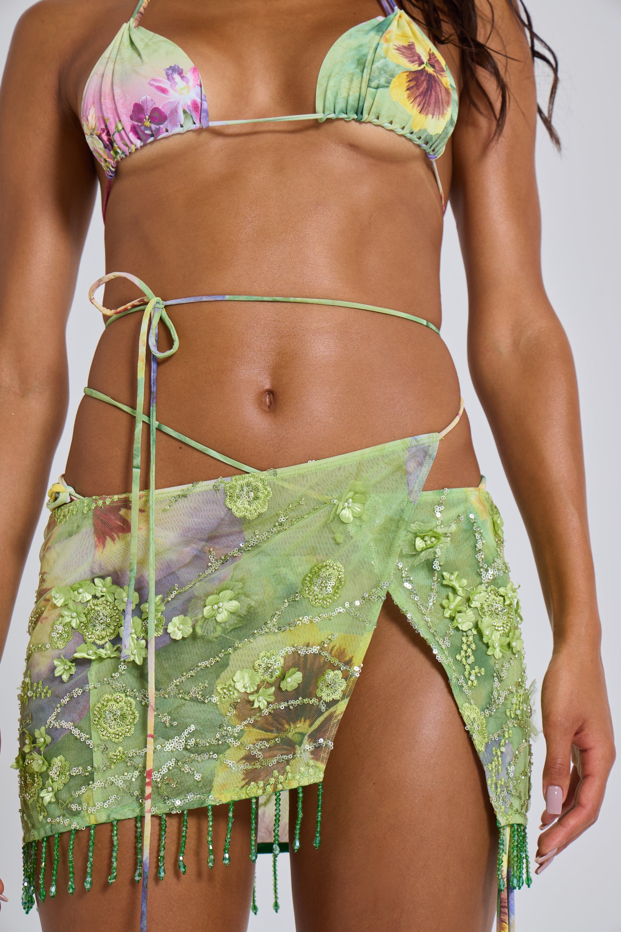 Melona Raw Edge Micro Bikini Bottoms