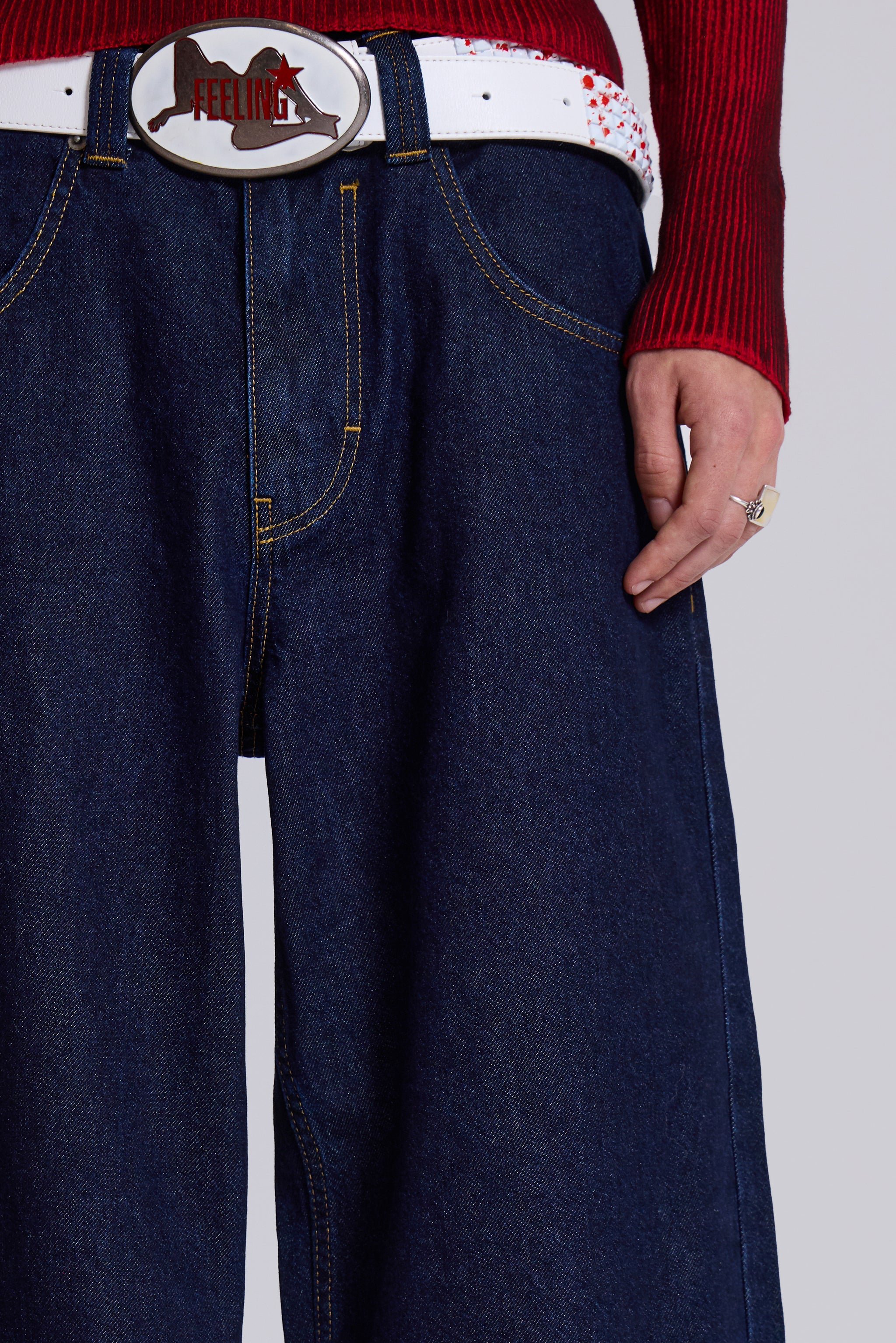 Indigo Low Rise Colossus Baggy Jeans