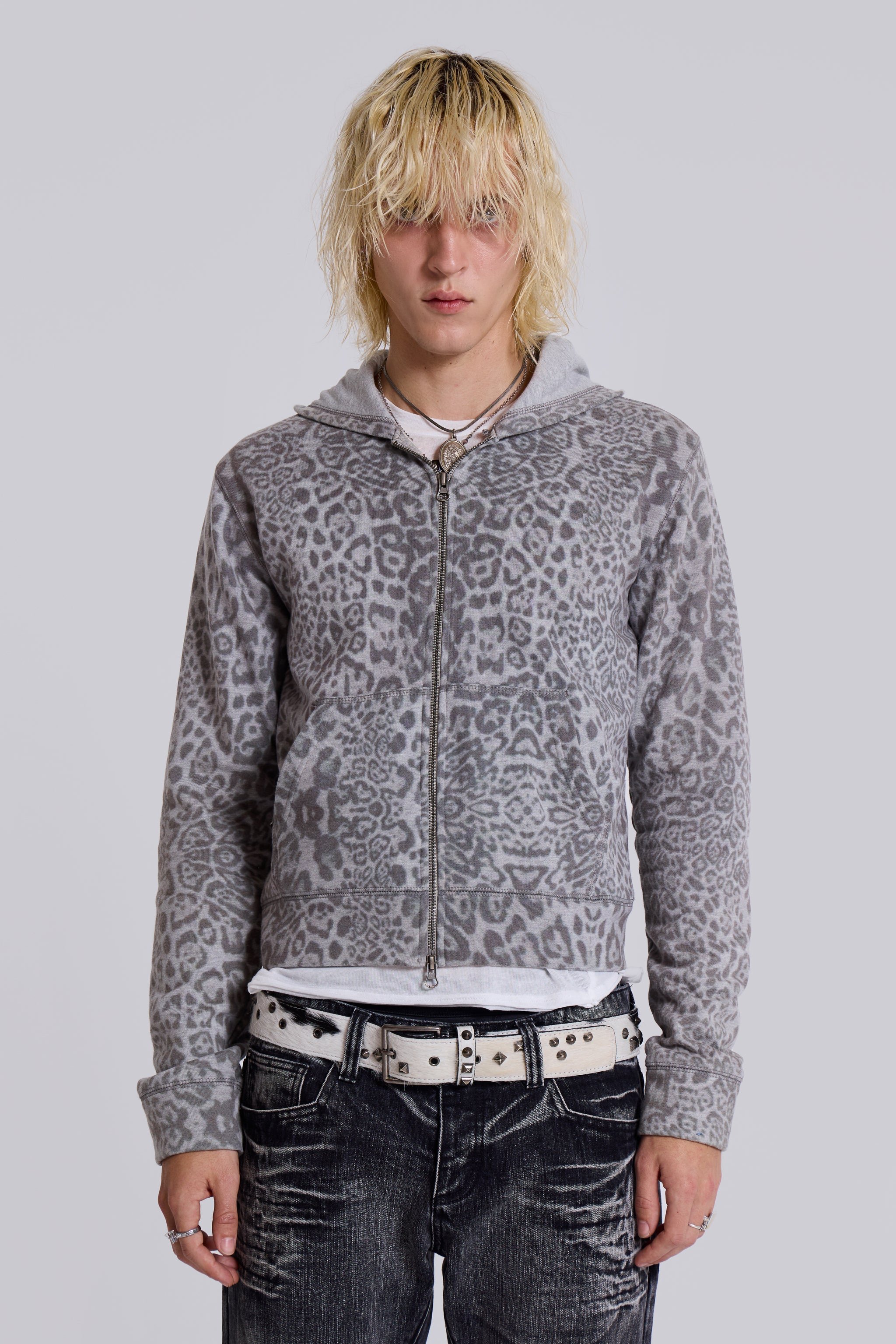 Snow Leopard Mini Monster Hoodie