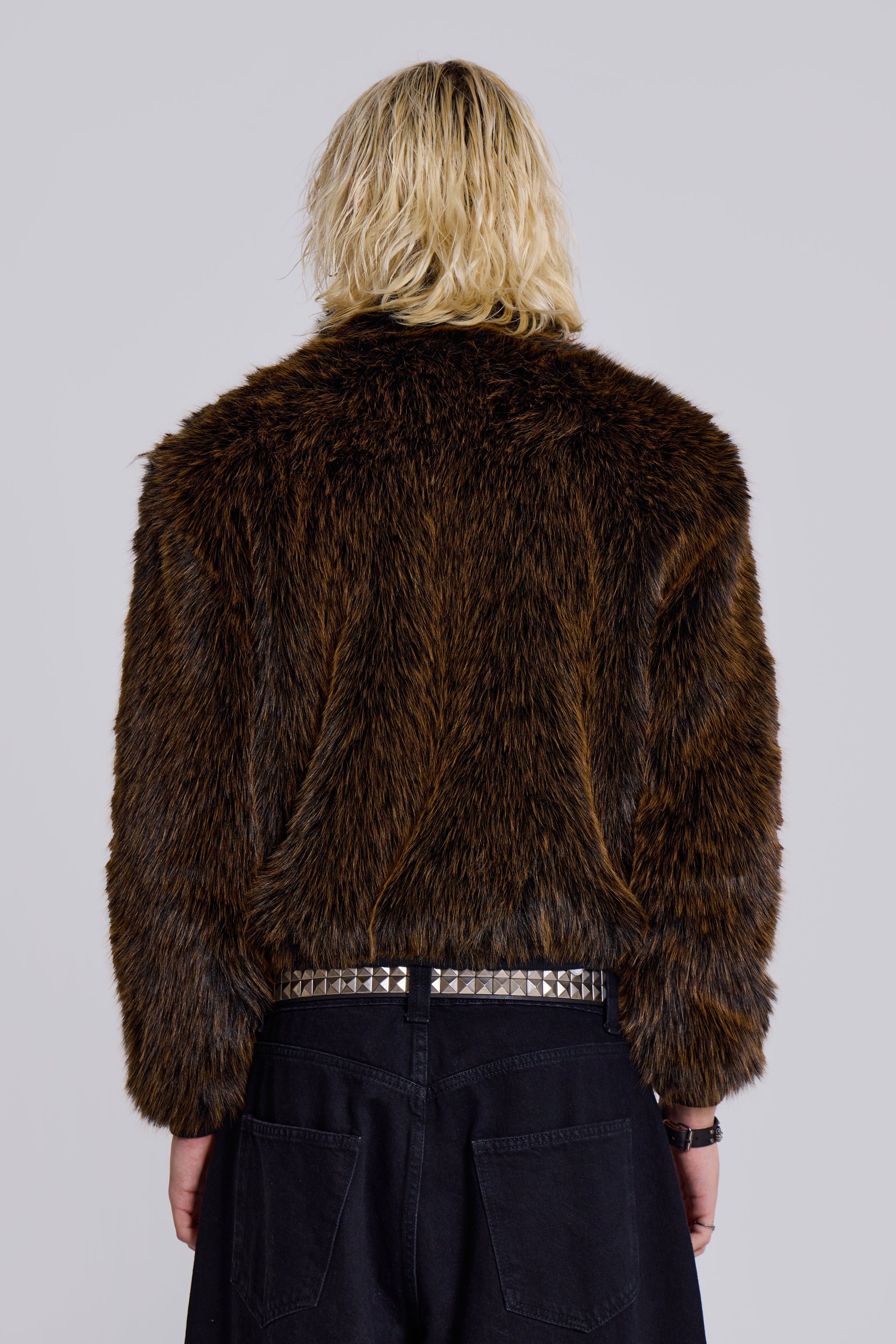 Brown Mendoza Faux Fur Jacket