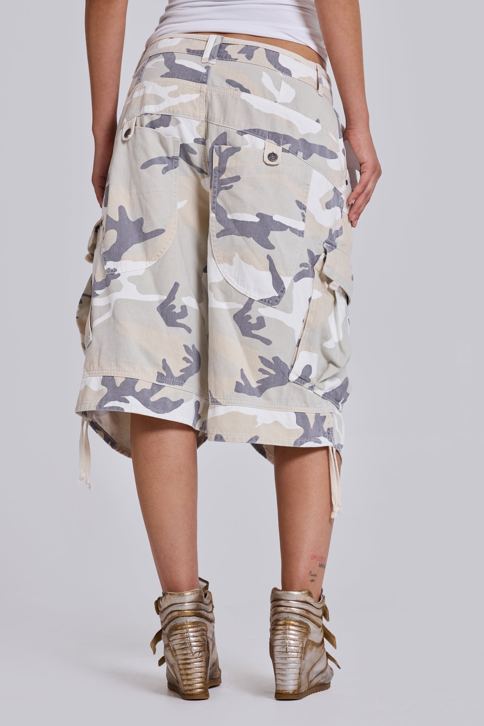 Snow Camo Cadet Cargo Shorts