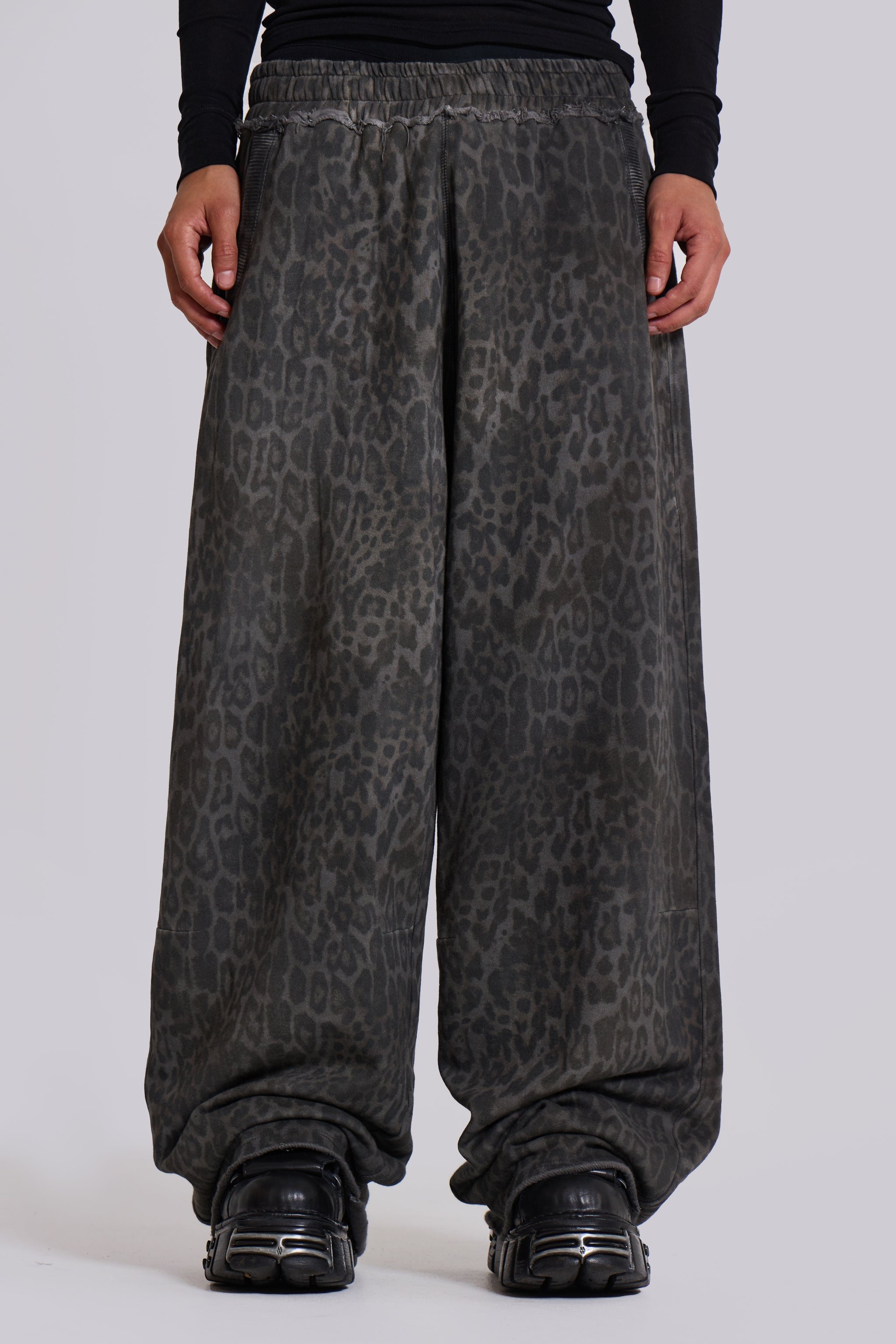 Charcoal Leopard Monster Joggers