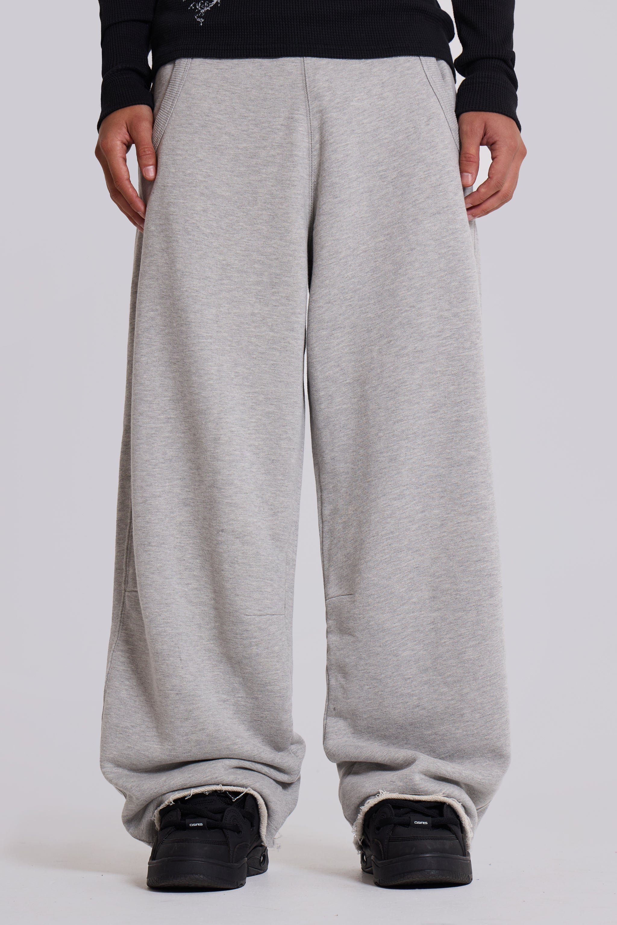 Grey Marl Baggy Monster Joggers