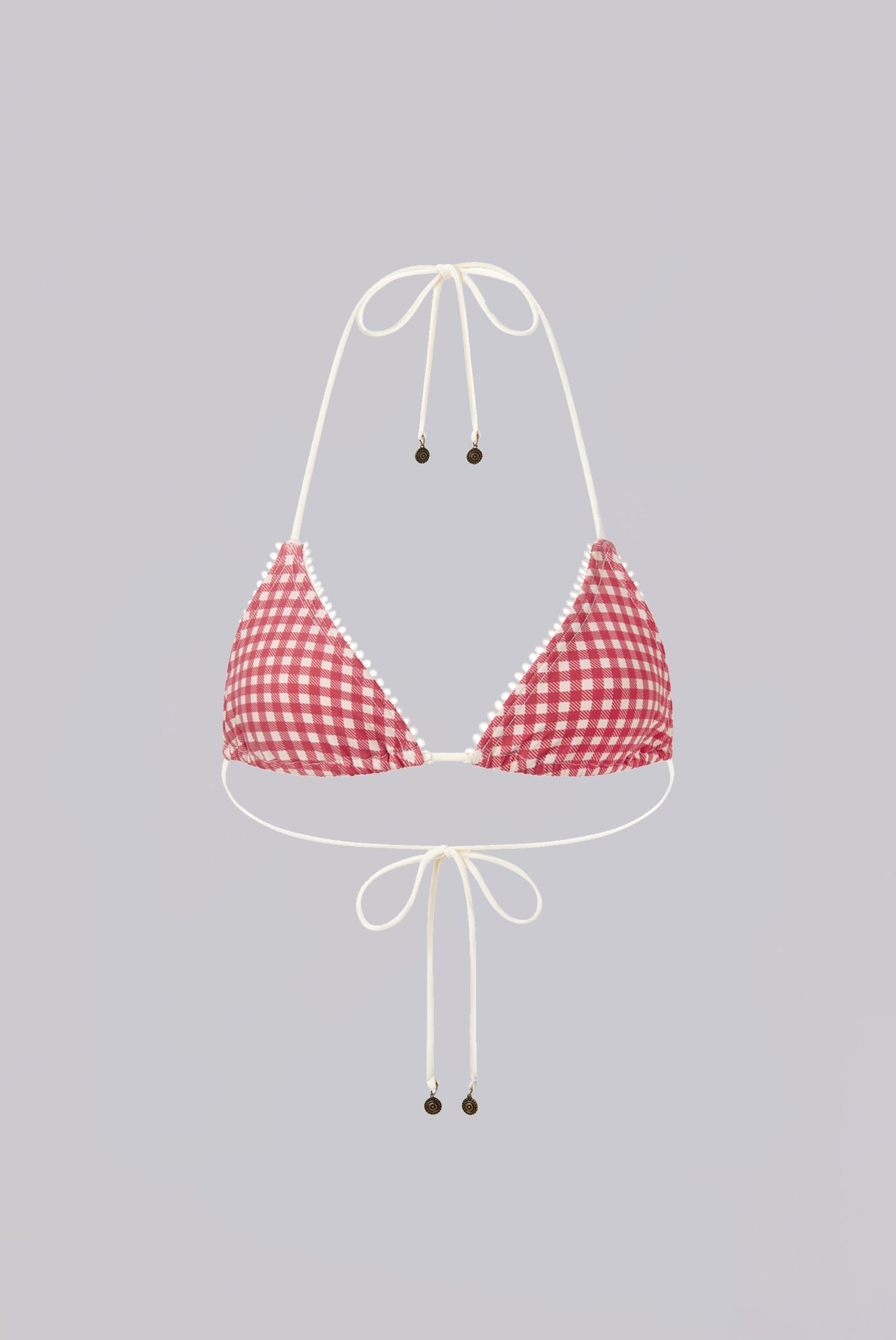 Freda Gingham Triangle Bikini Top