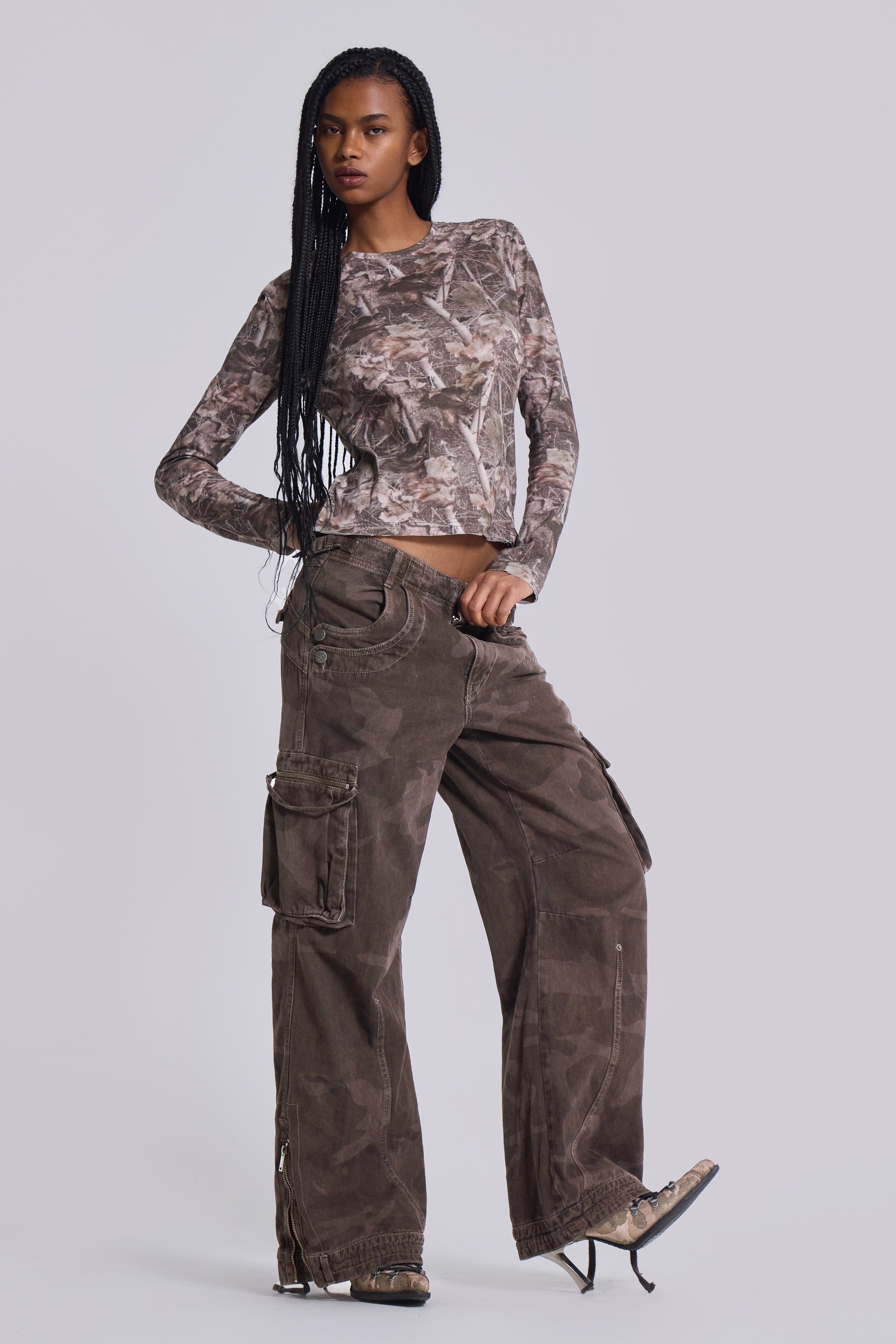 Brown Trooper Camo Cargo Pant