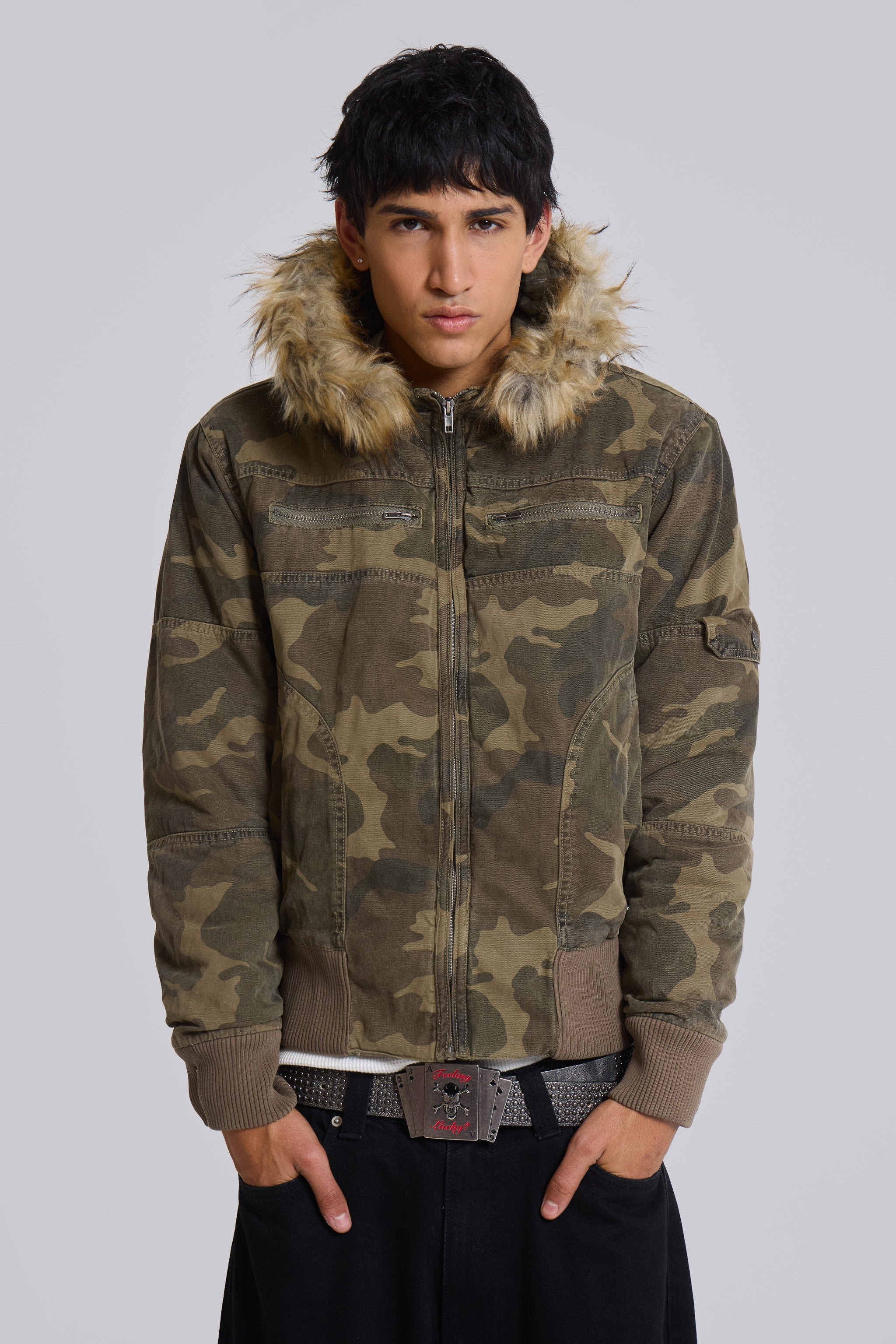 Camouflage hooded jacket sale