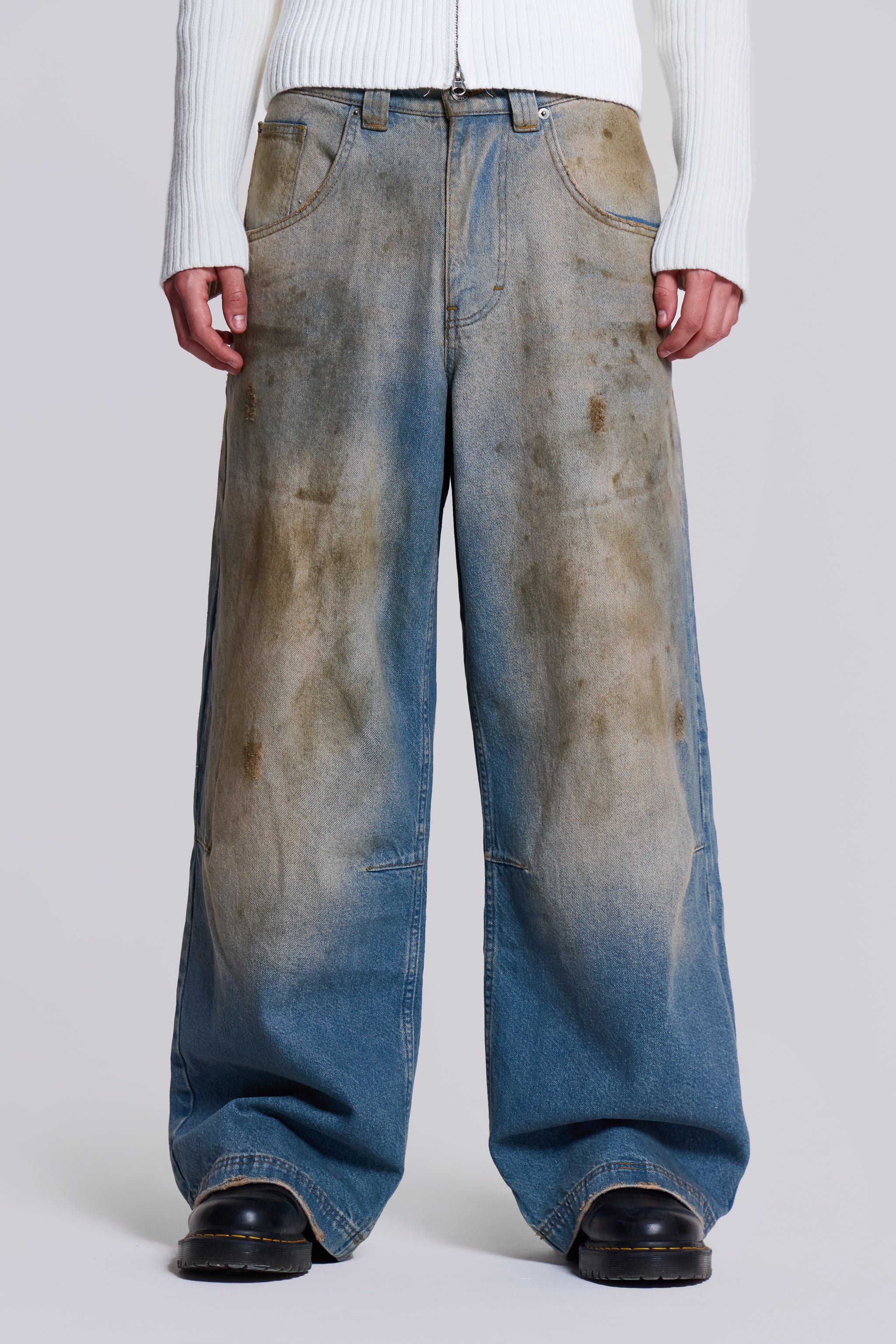 jaded london light wash colossus jeans