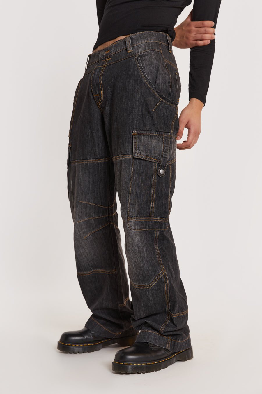 Black Millennium Cargo Jeans