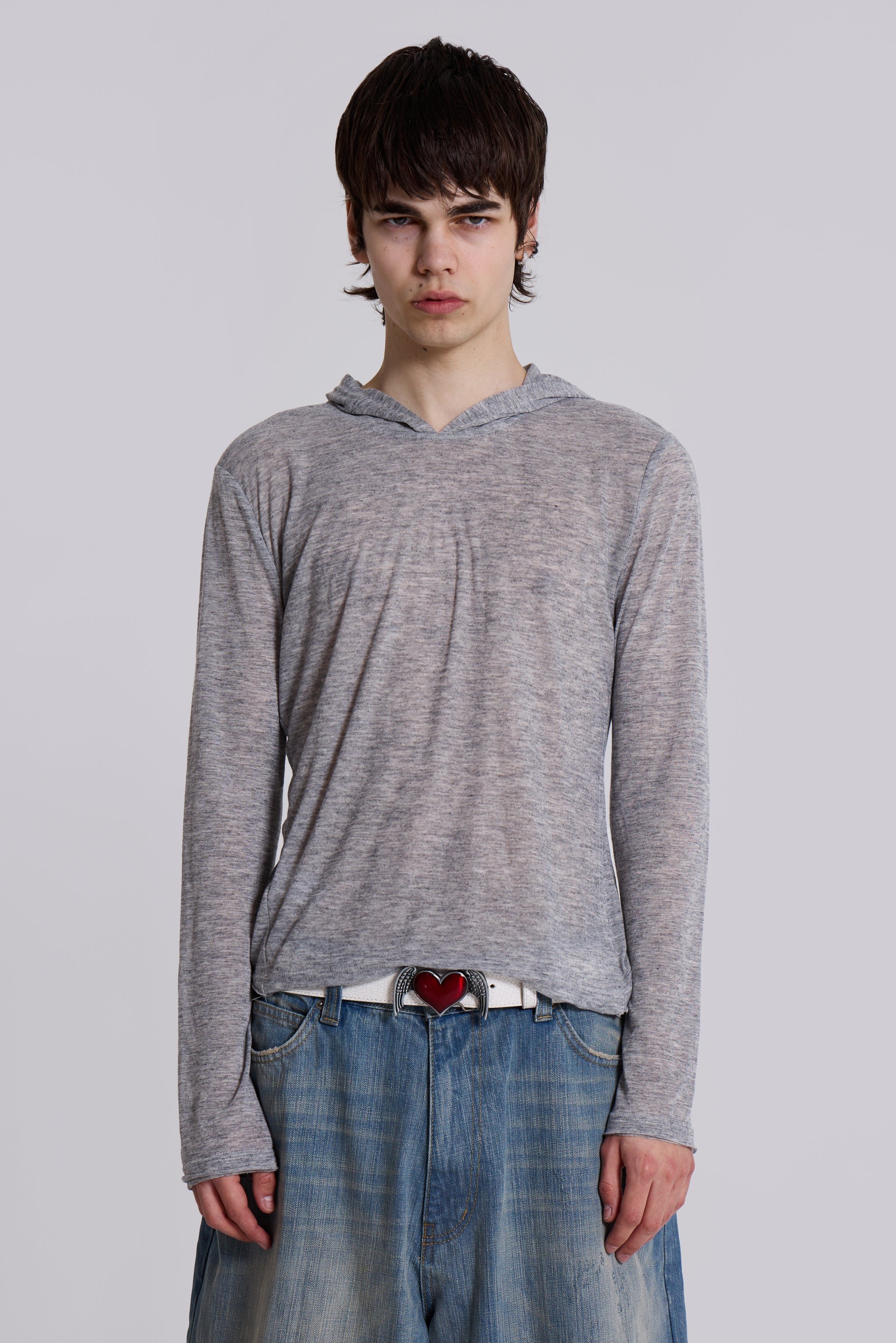 Grey Marl Mist Hoodie