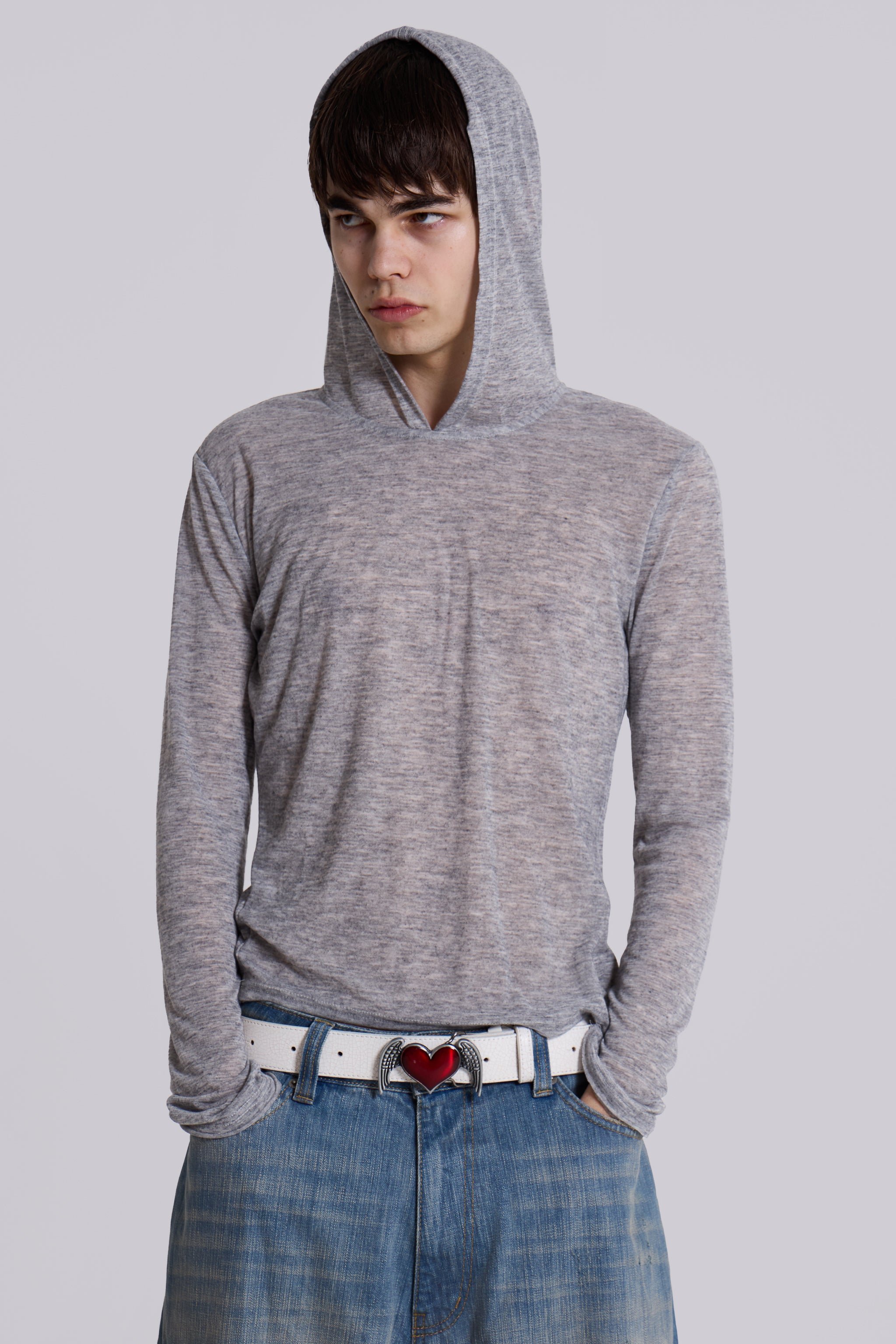 Grey Marl Mist Hoodie