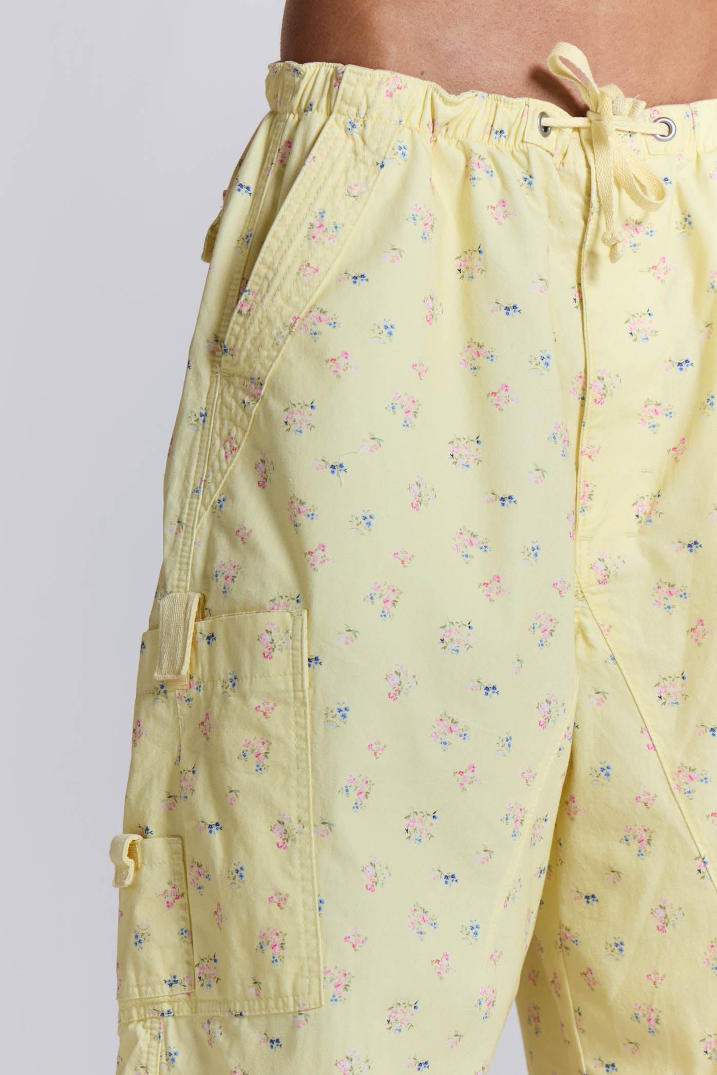 Floral Parachute Cargo Shorts