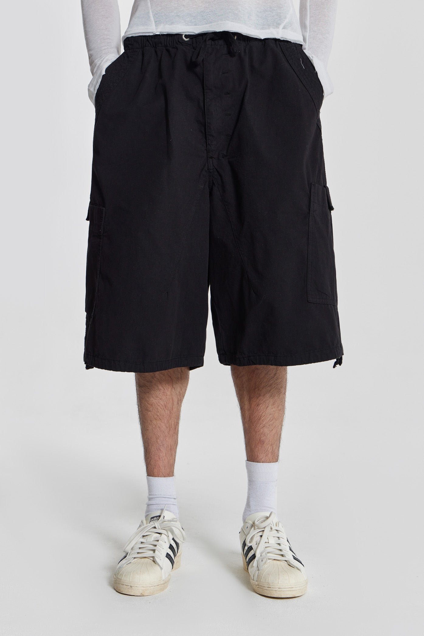 Black Oversized Cargo Shorts | Jaded London