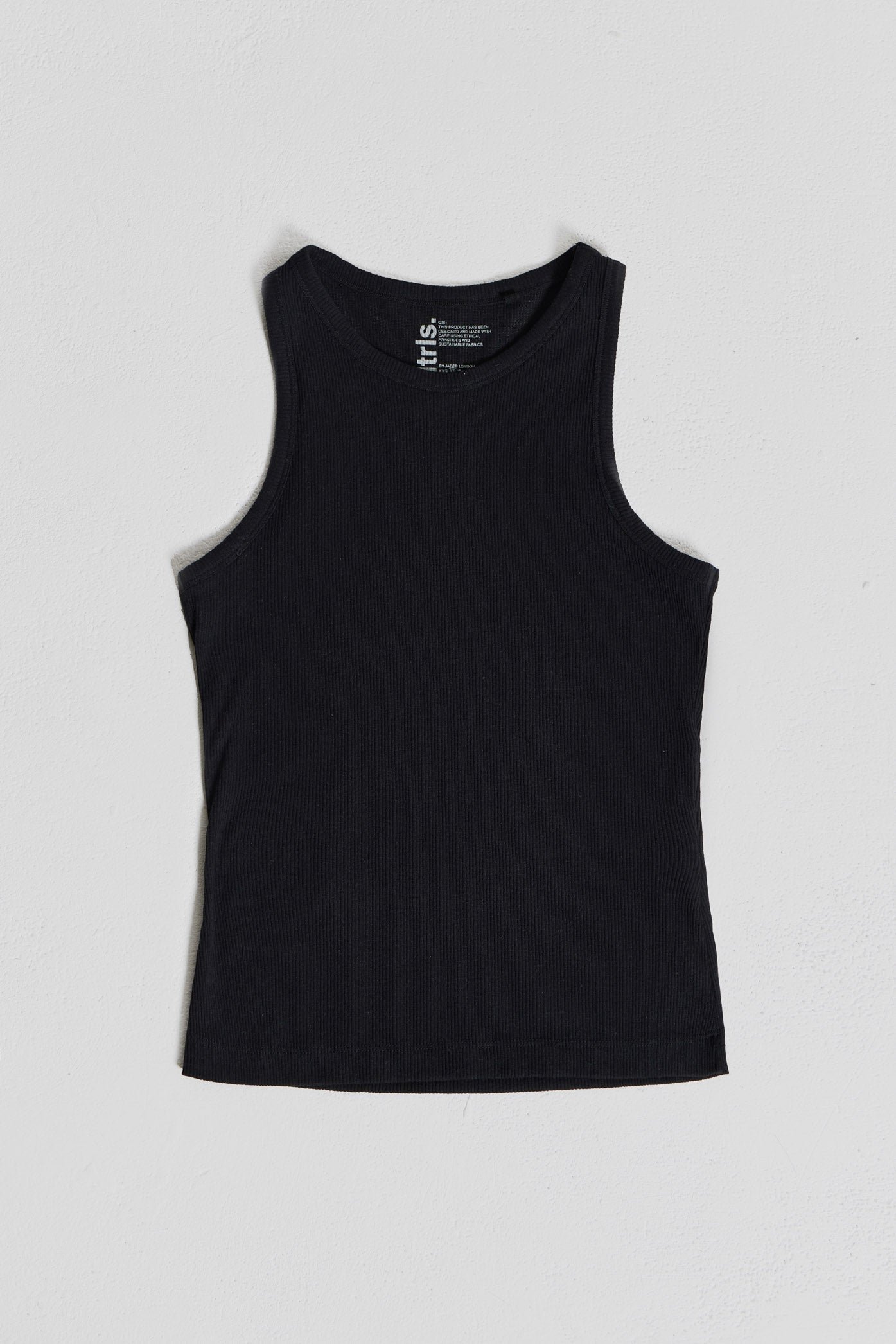 Shop NTRLS Black Rib Vest | Jaded London | Clothing