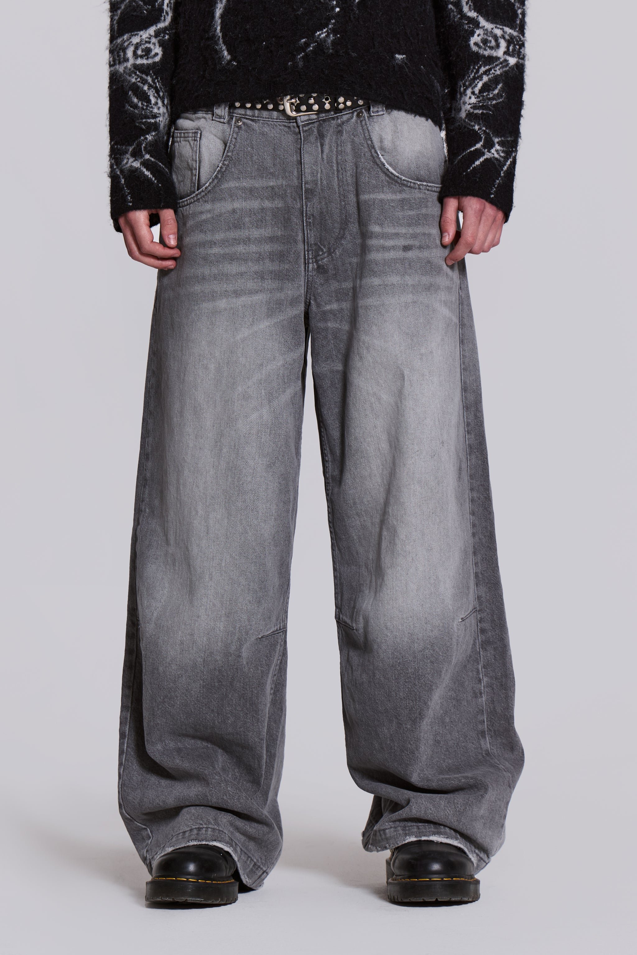 Washed Grey Colossus Jeans | Jaded London