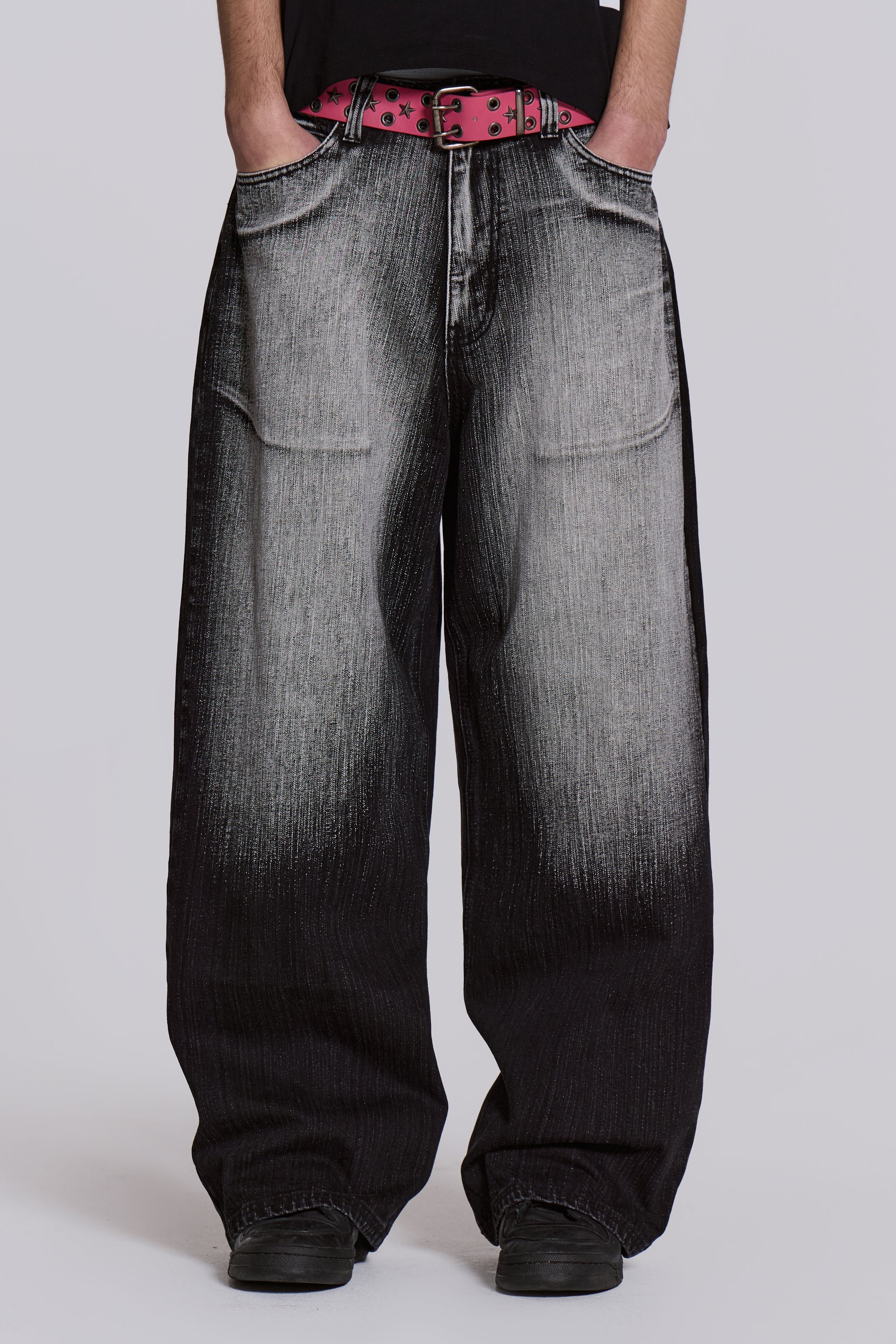 Black White Wash XL Colossus Jeans | Jaded London