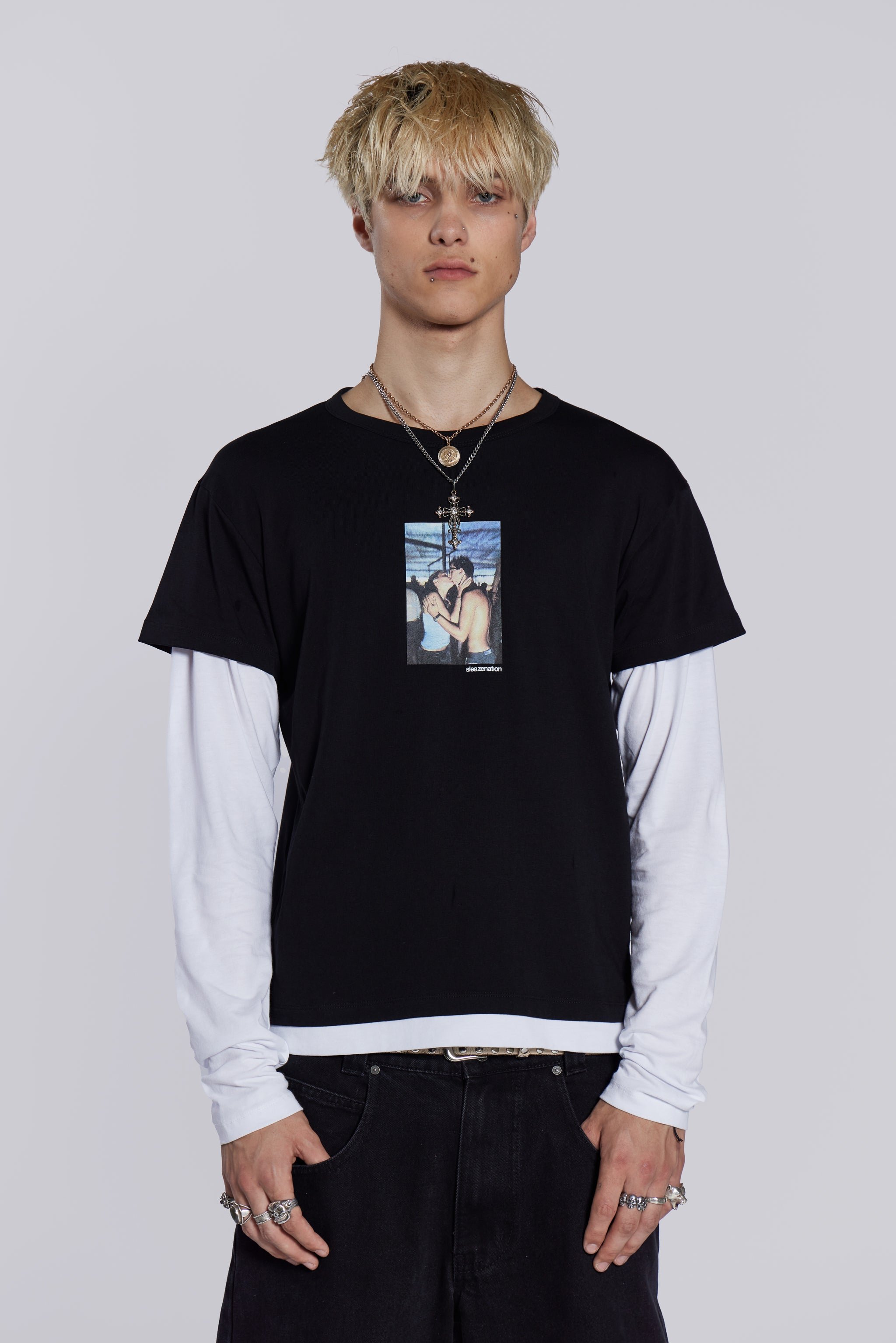 Shop Ibiza Kiss Double Layer Tee | Jaded London | Clothing