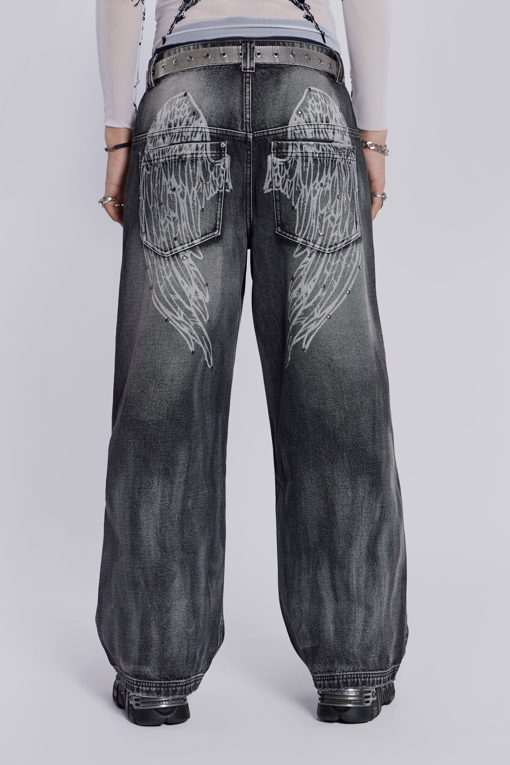 Shop Black Ethereal Colossus Jeans | Jaded London | Clothing