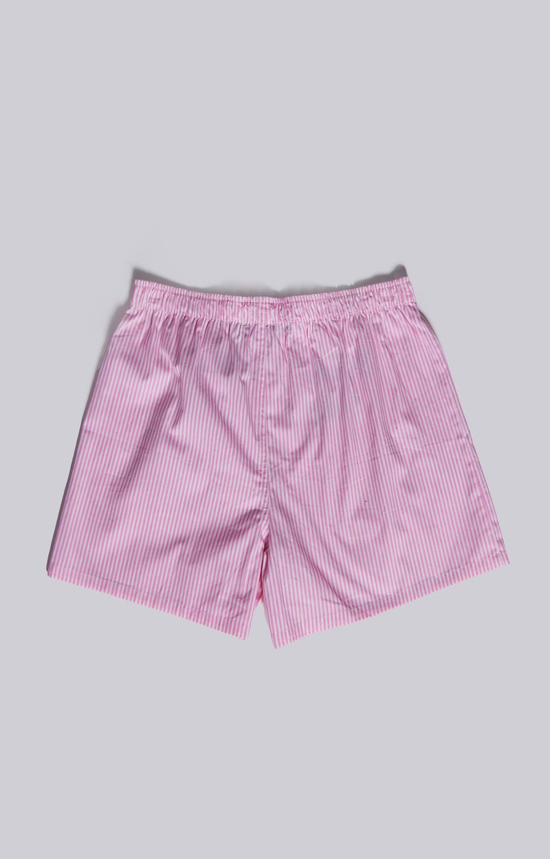 Pink & White Striped Printed Boxer Shorts
