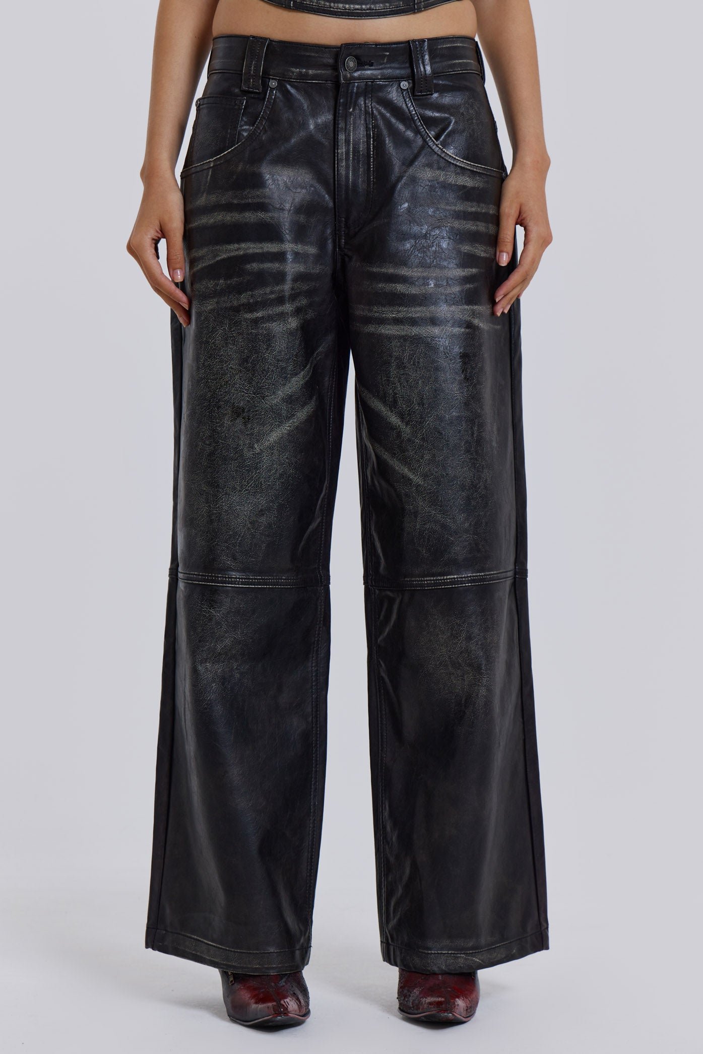 Ash Faux Leather Colossus Trousers