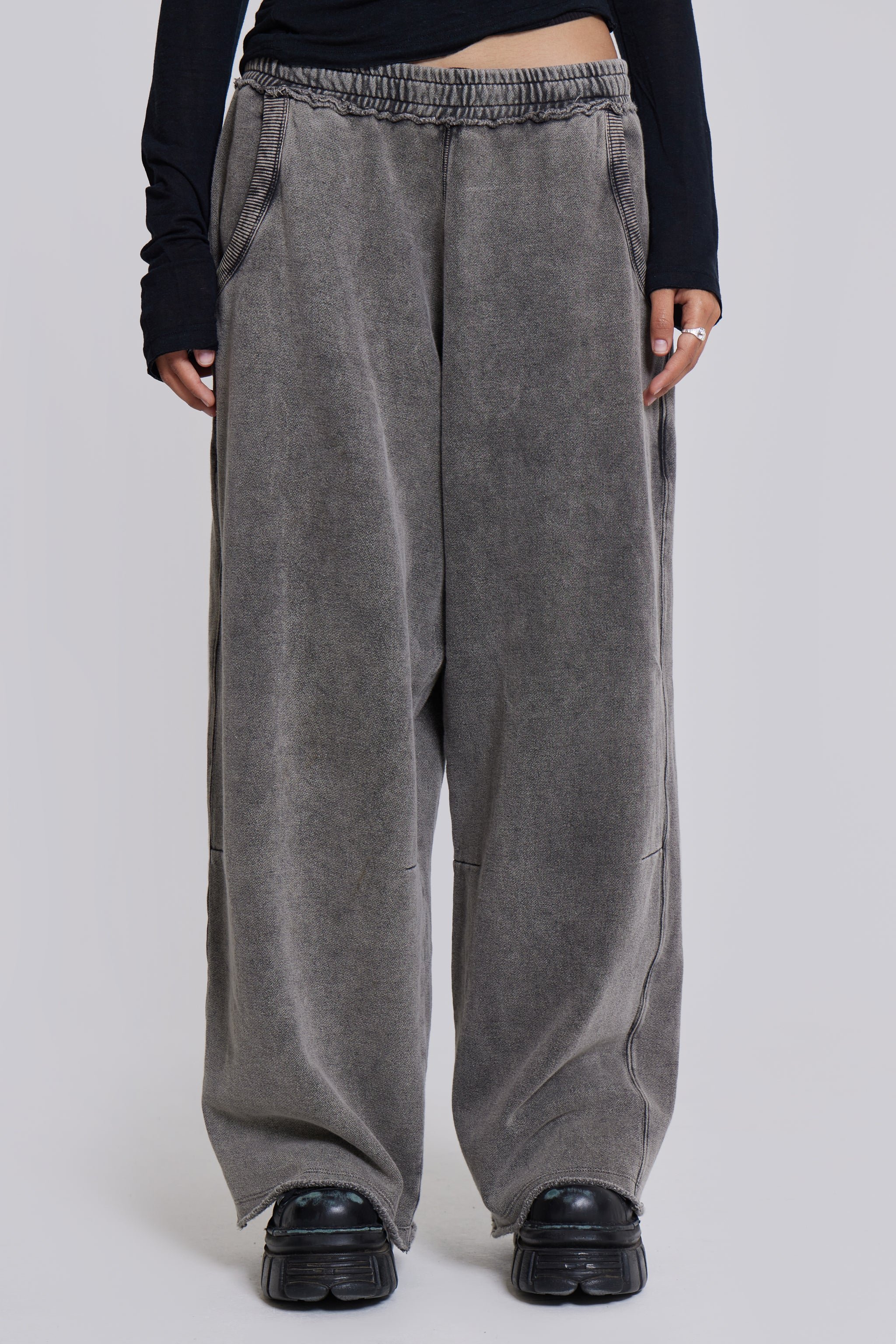 Red & Almond Oversized Track Pants