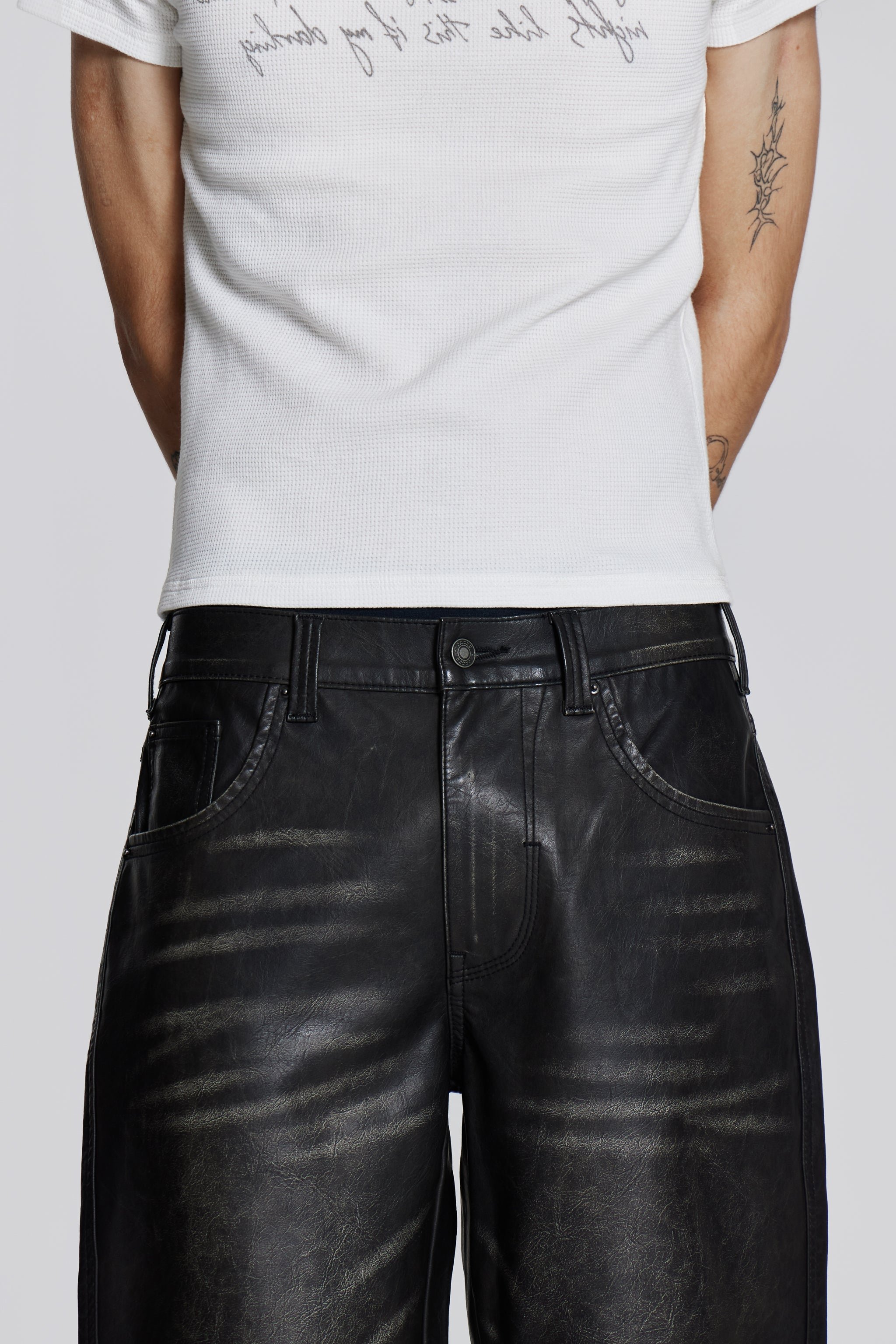Jaded London Colossus Faux Leather Jeans
