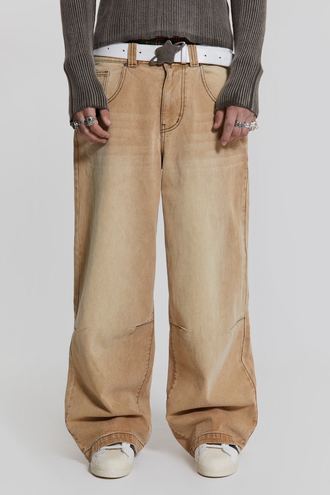 Shop Sand Colossus Baggy Jeans | Jaded London | Clothing