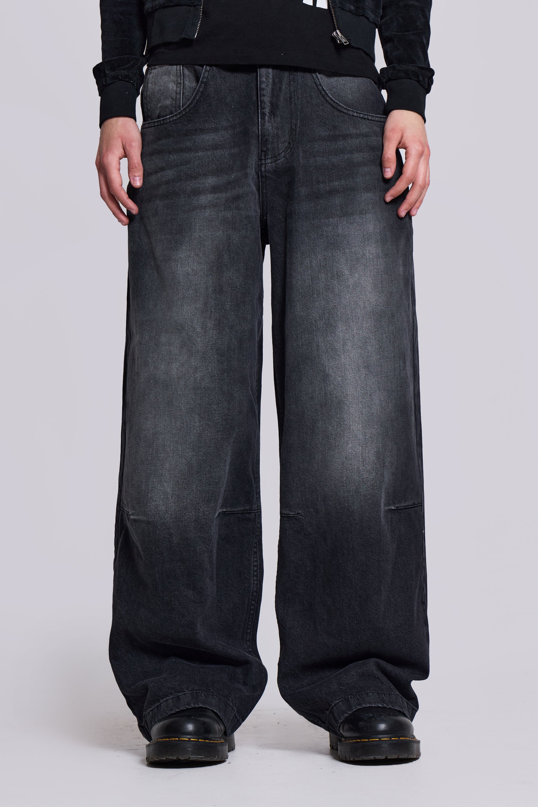 Shop Washed Black Colossus Jeans | Jaded London | Clothing