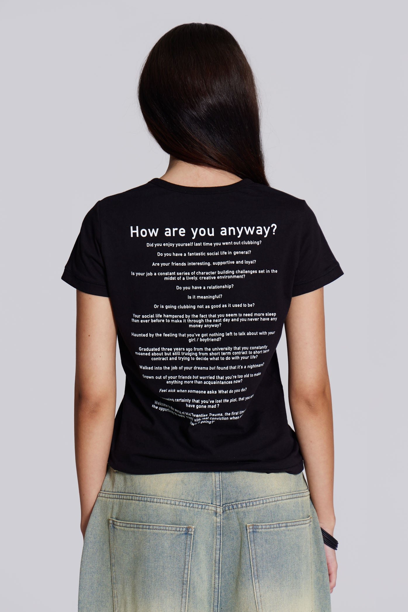 Black How are you Short Sleeve T-shirt