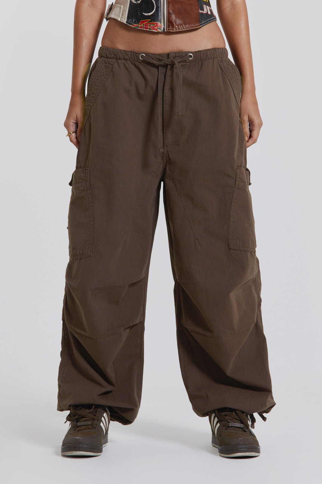 Women's Cargo Parachute Pants - All in Motion Brown XXL 1 ct